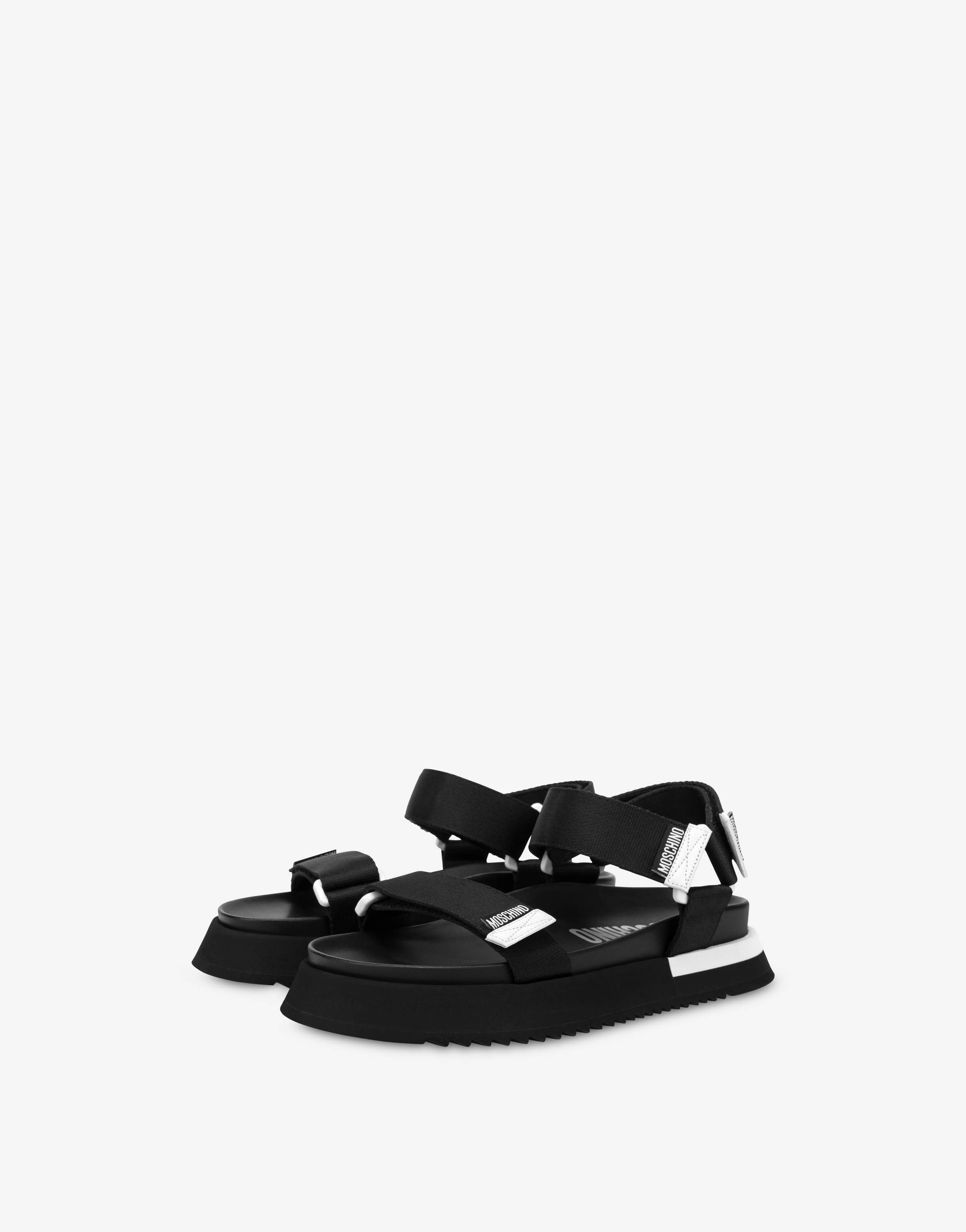 LOGO TAPE PLATFORM SANDALS - 1