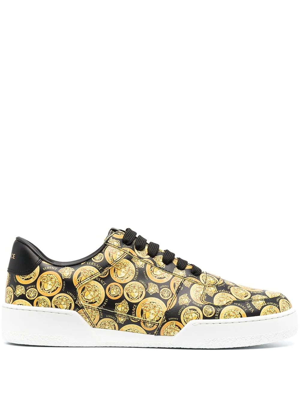 Ilus Medusa Amplified-print leather sneakers - 1