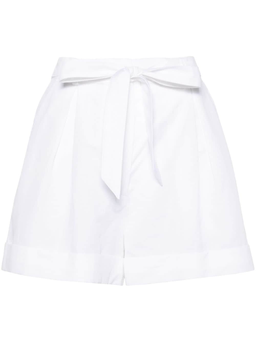 pleated turn-up shorts - 1