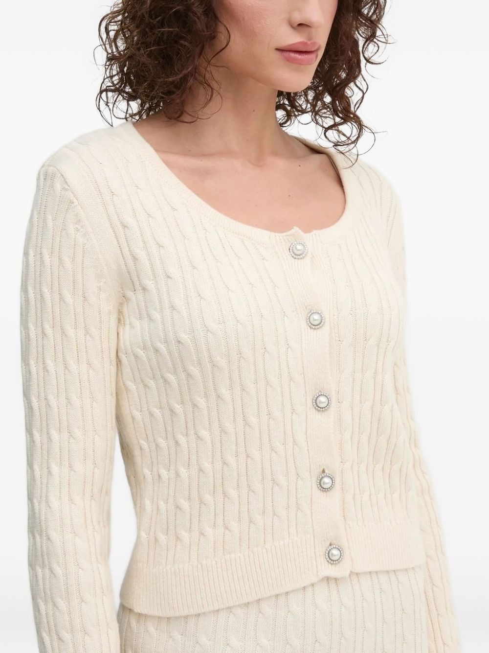 cable-knit cardigan - 3