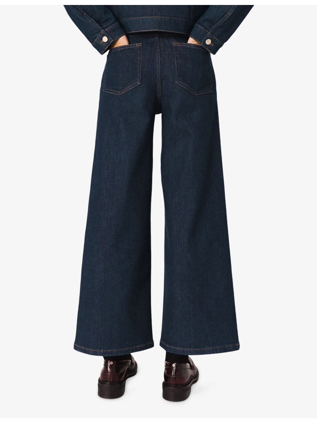 Patch-Pocket Straight-Leg Stretch-Denim Jeans - 4