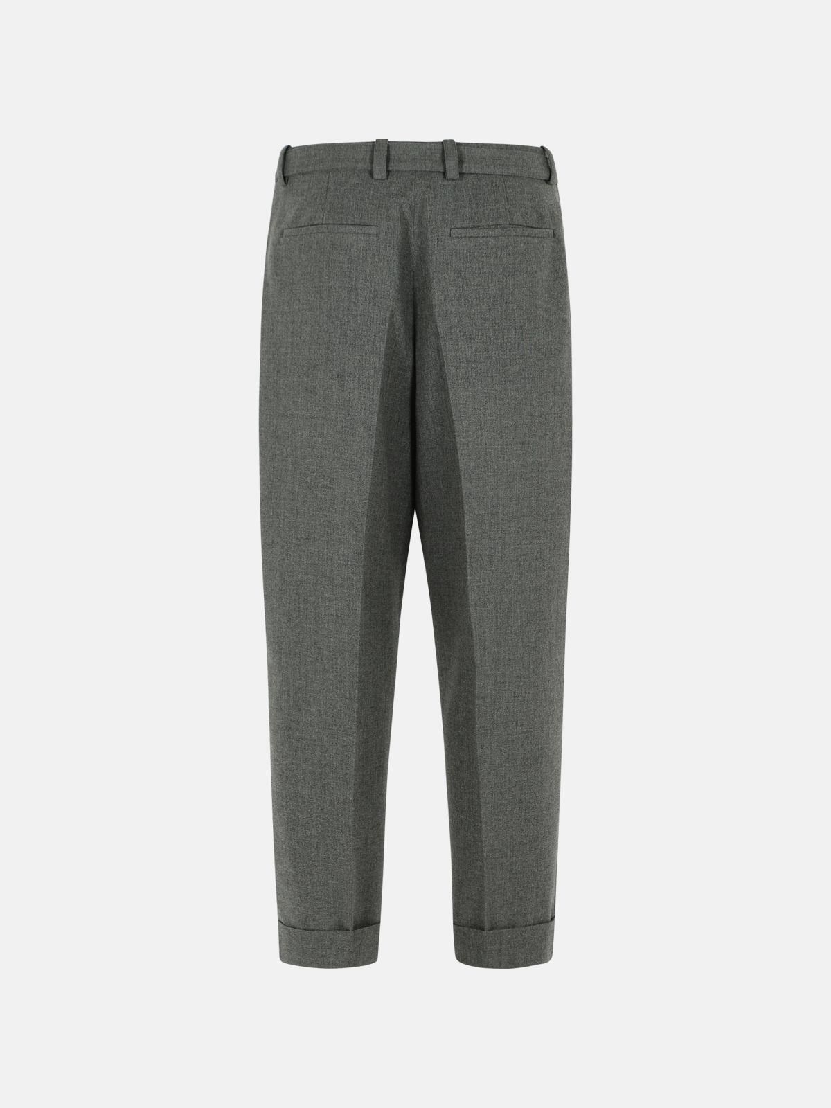 GREY WOOL TROUSERS - 3