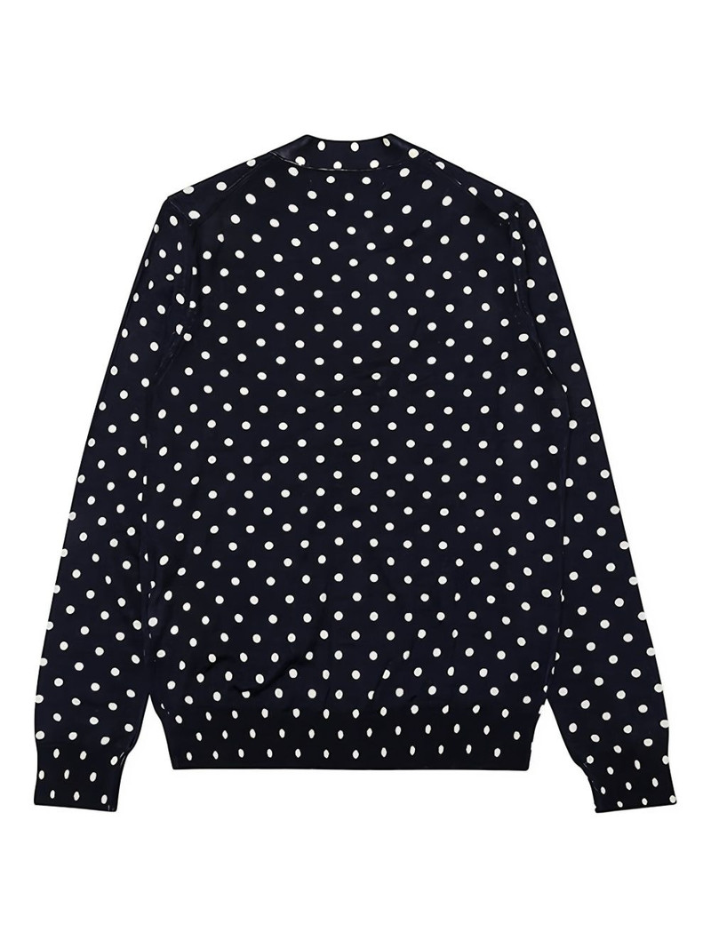 Comme des Garçons PLAY polka dot cardigan outlook