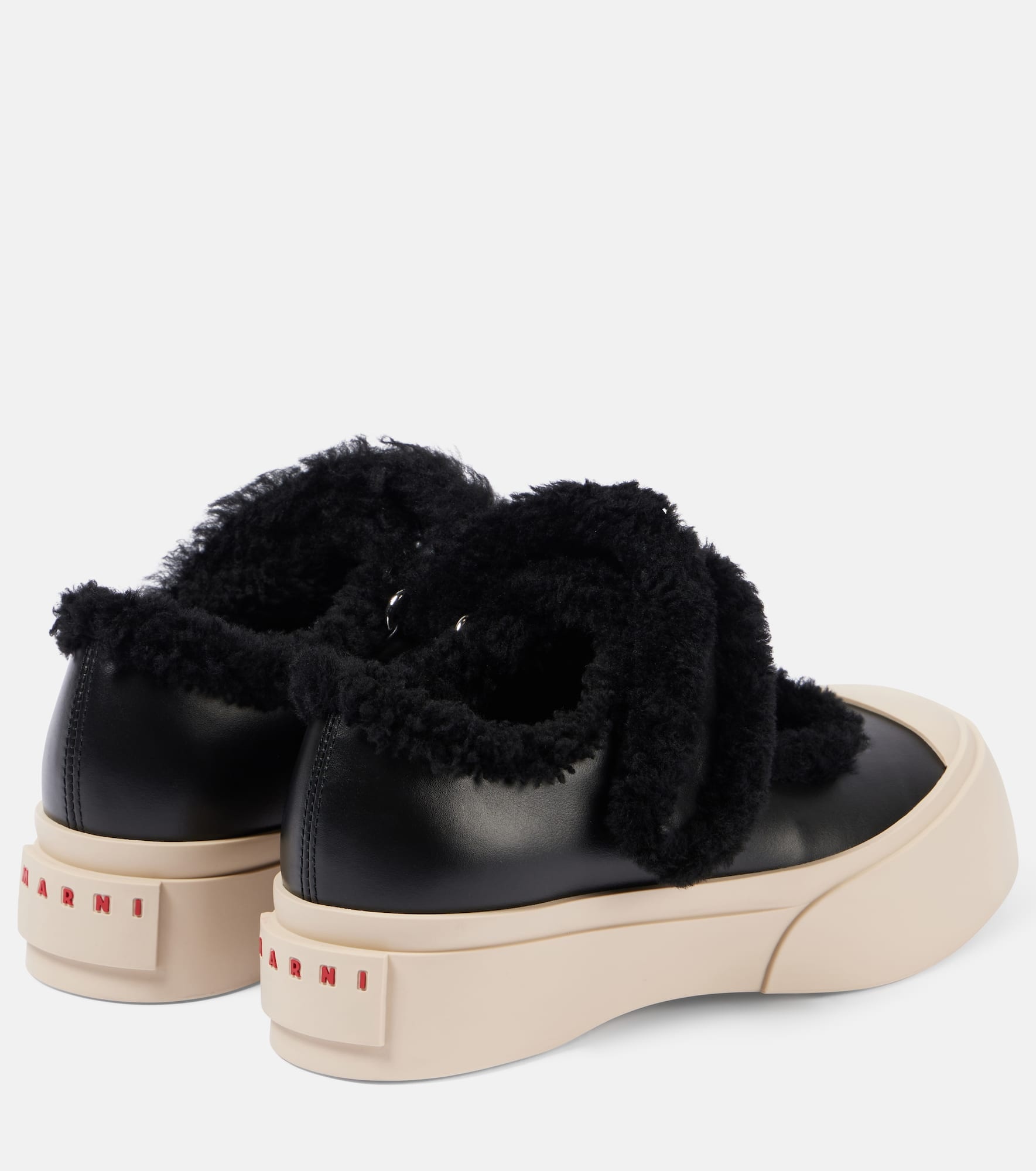 Pablo shearling-lined leather sneakers - 2