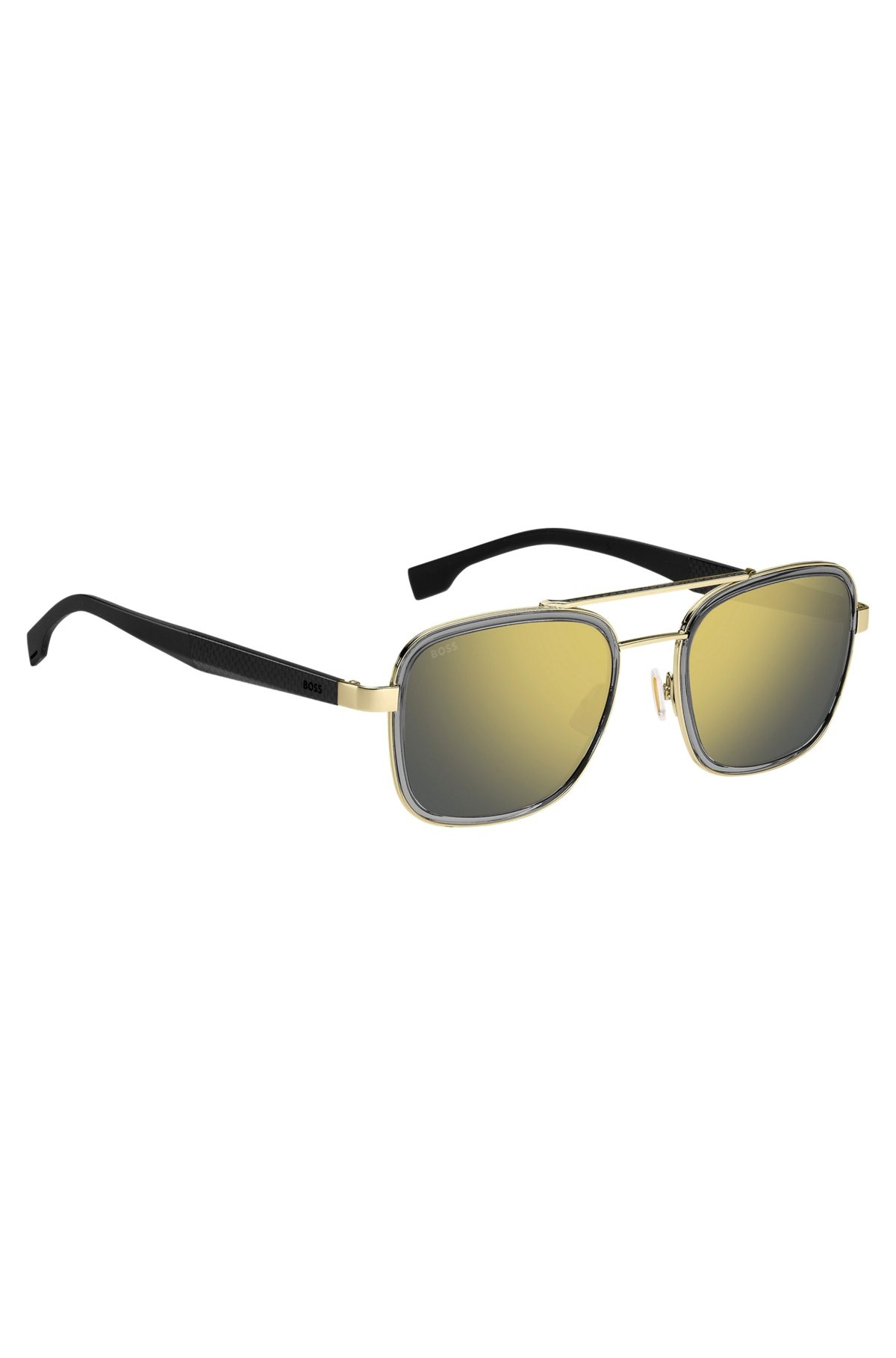CARBON-FIBER SUNGLASSES WITH GOLD-TONE FRAMES - 4