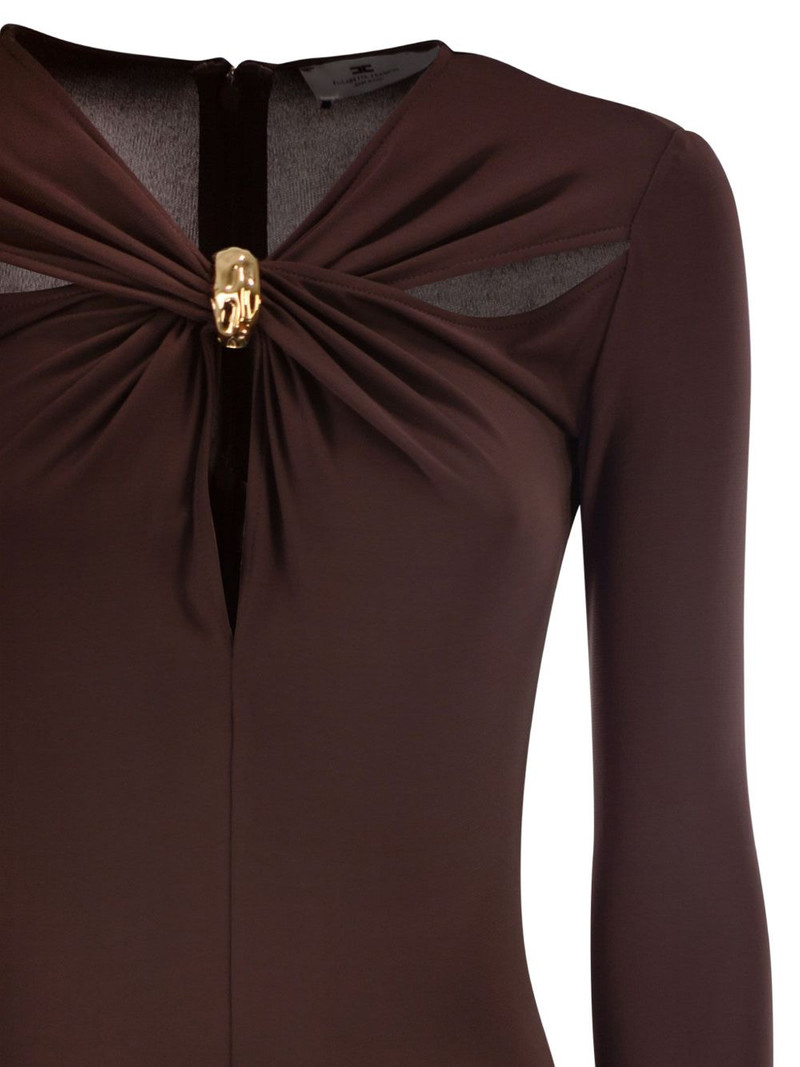 cut-out long-sleeves dress 4