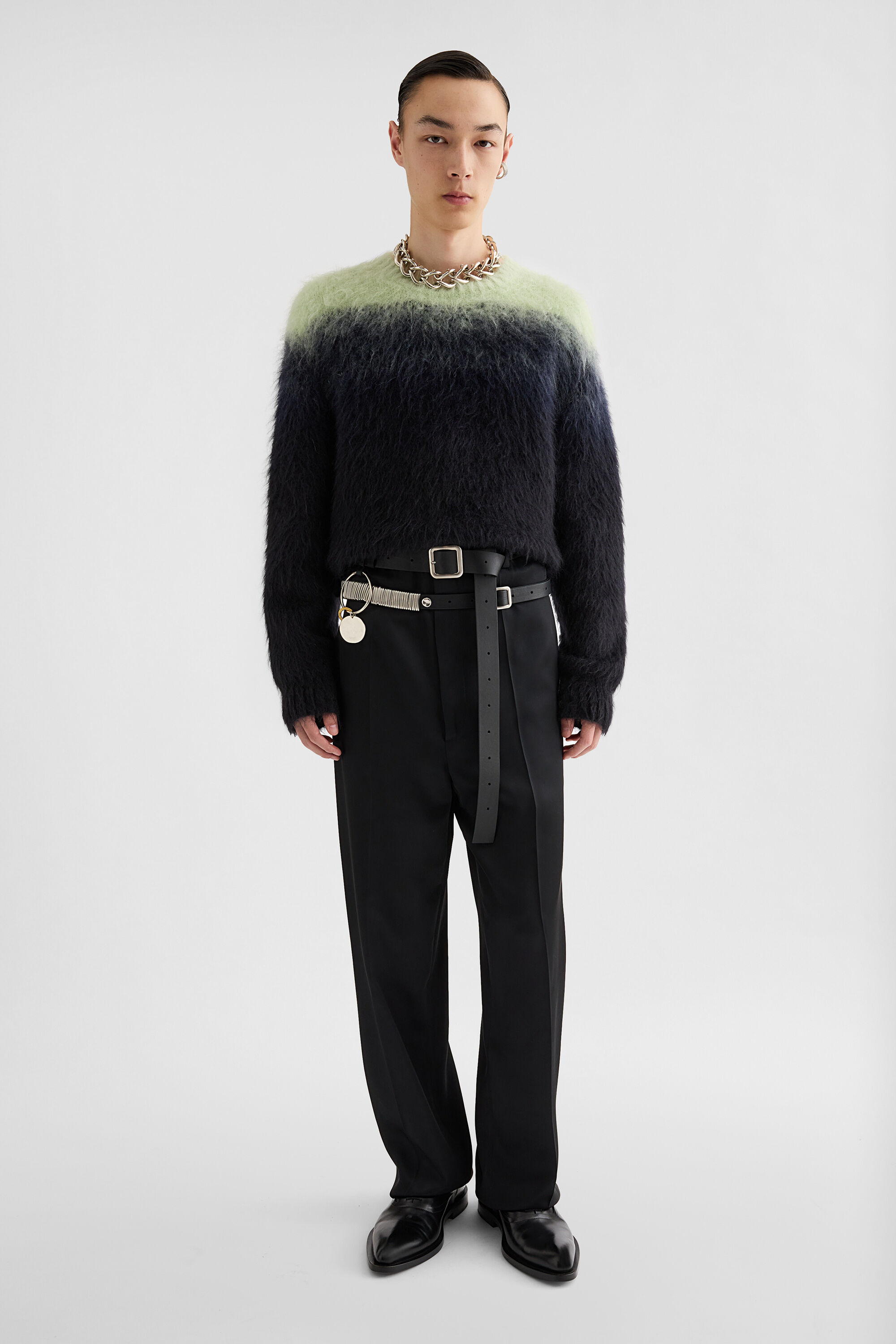 Mohair Jacquard Crew-Neck Sweater - 2