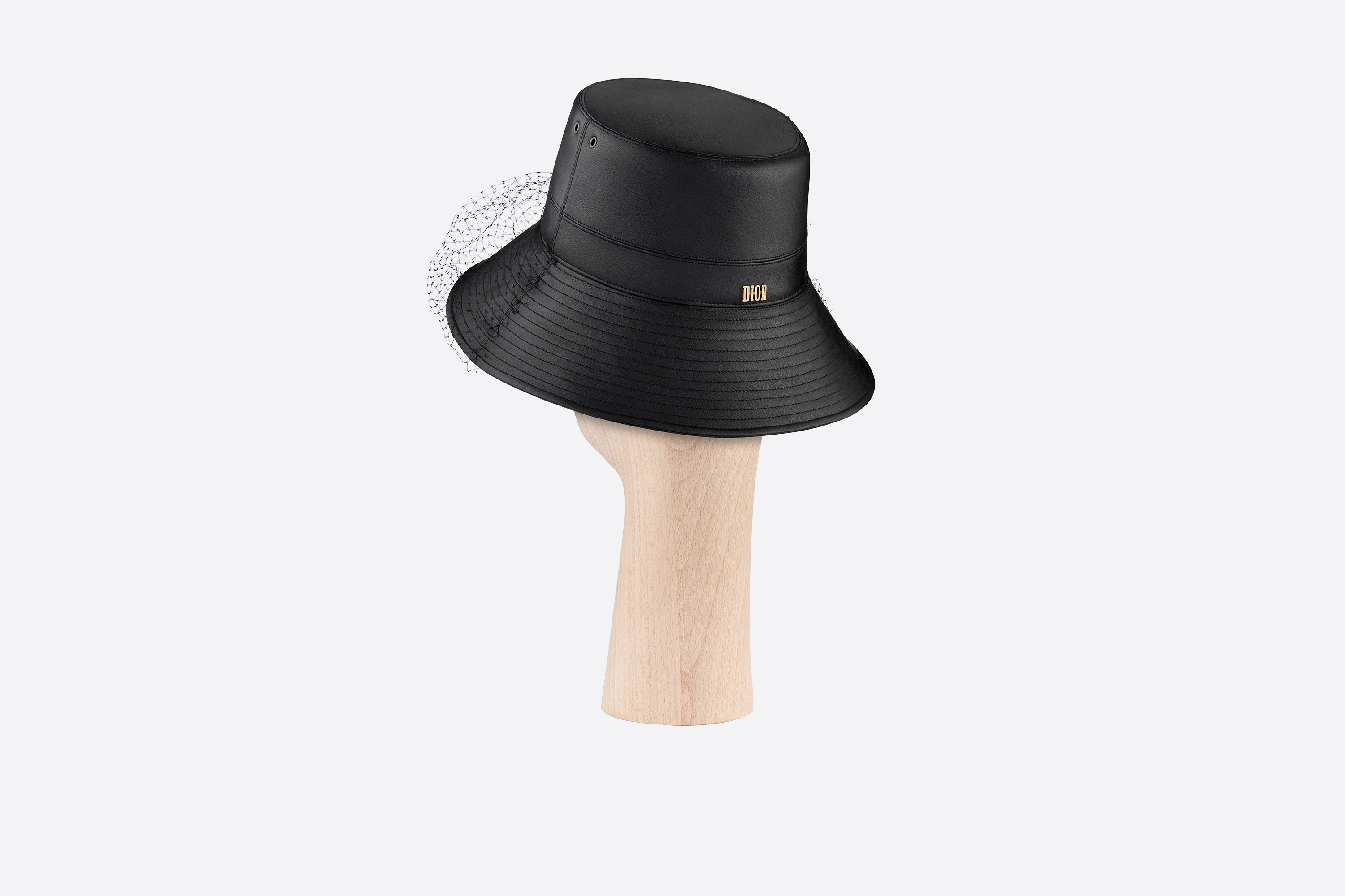 Teddy-D Large Brim Bucket Hat with Veil - 2