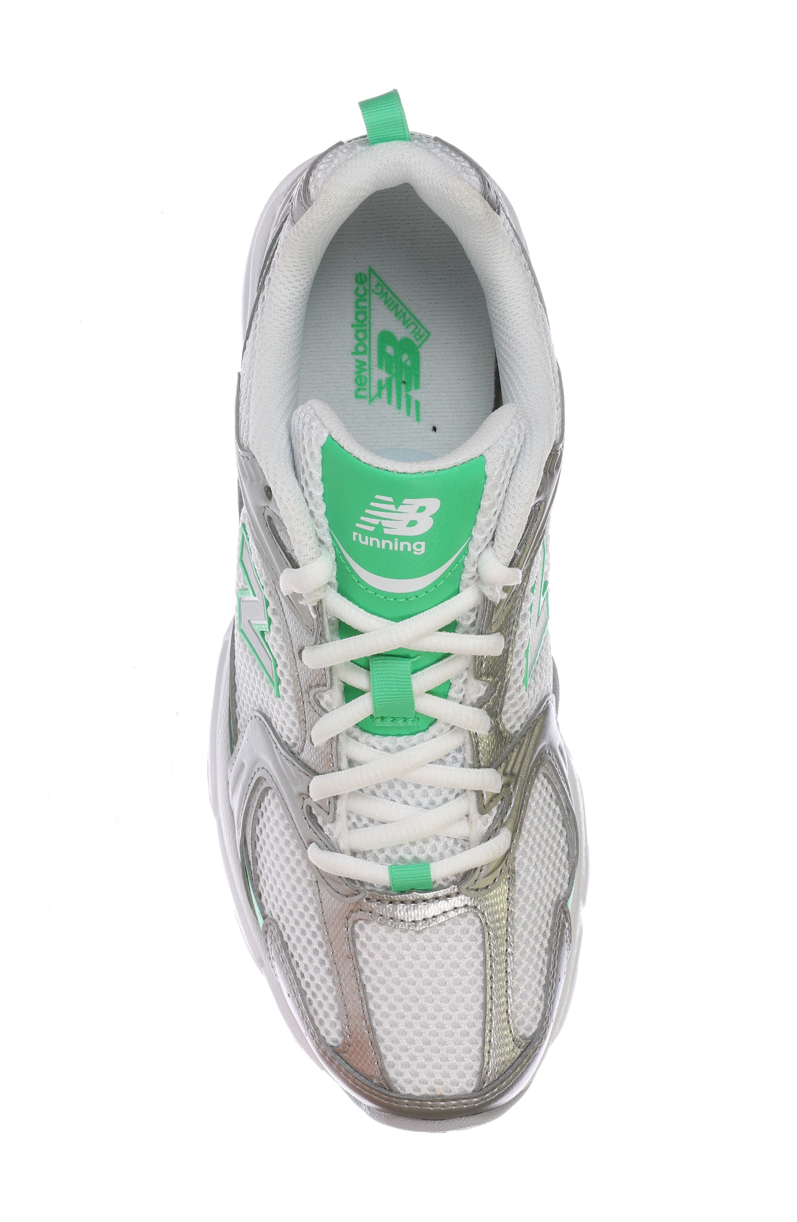 New Balance Gender Inclusive 530 Sneaker in Silver Metallic/Green Apple at Nordstrom - 3