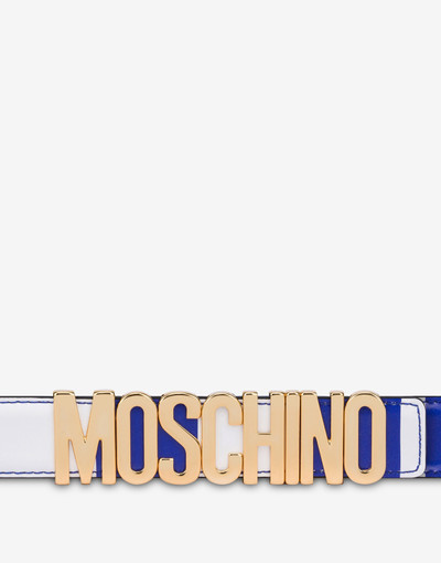 Moschino STRIPED CALFSKIN BELT outlook