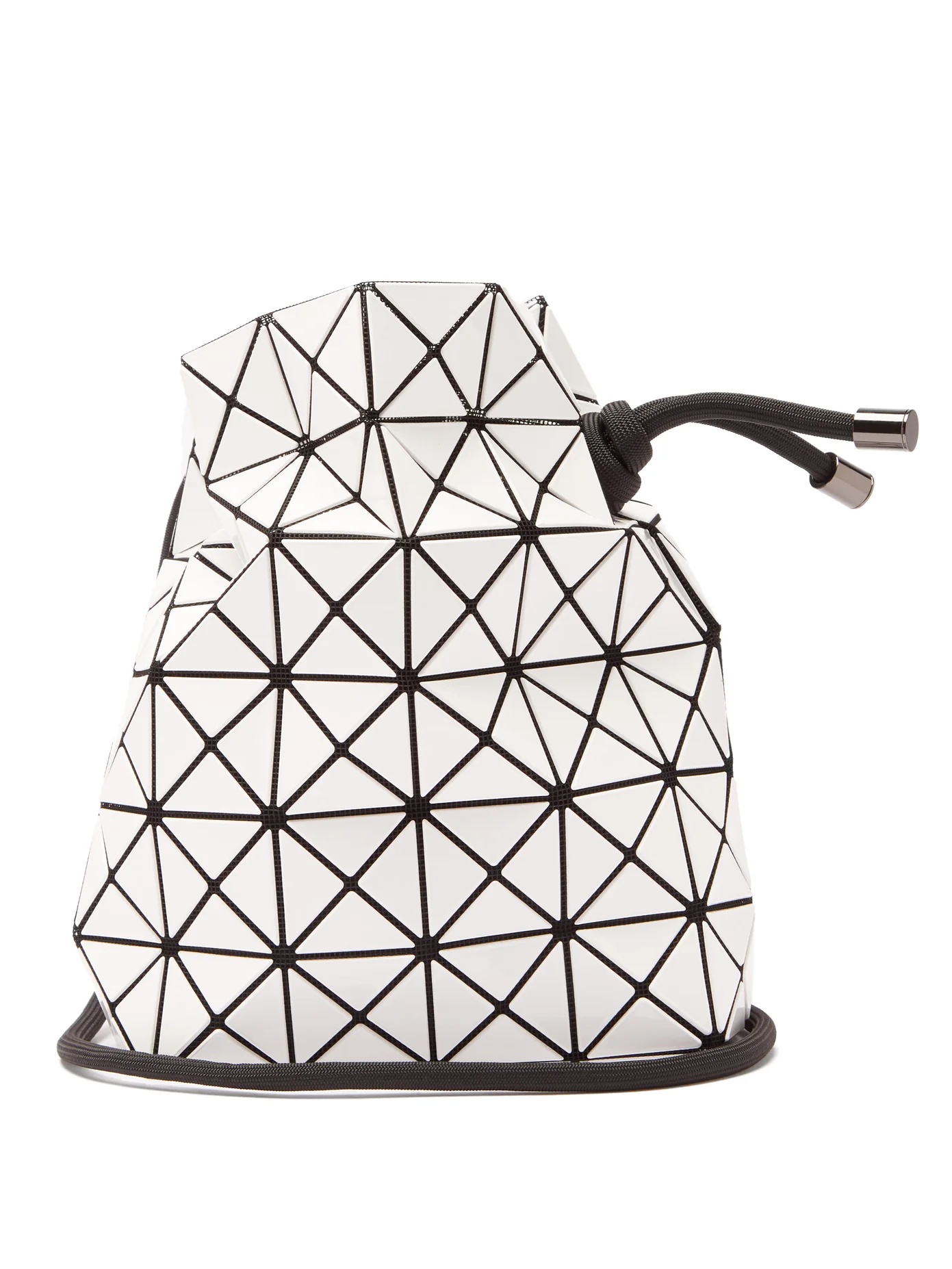 Wring drawstring PVC bucket bag - 1