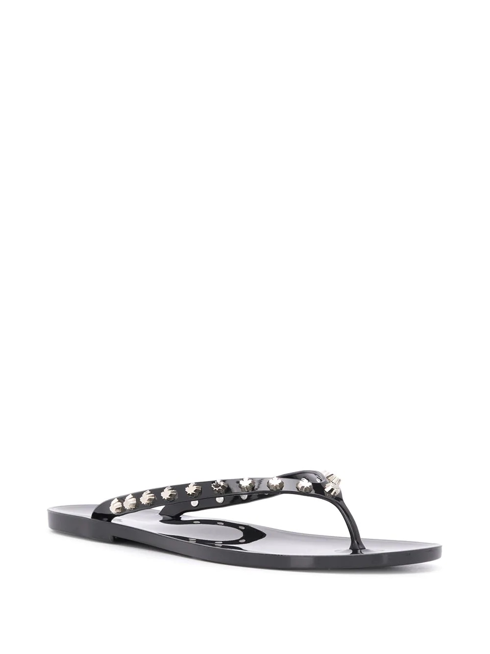 stud-embellished flip flops - 2