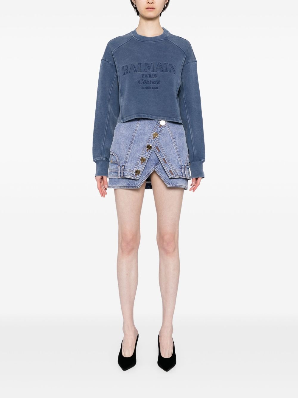 couture embroidered sweatshirt - 2