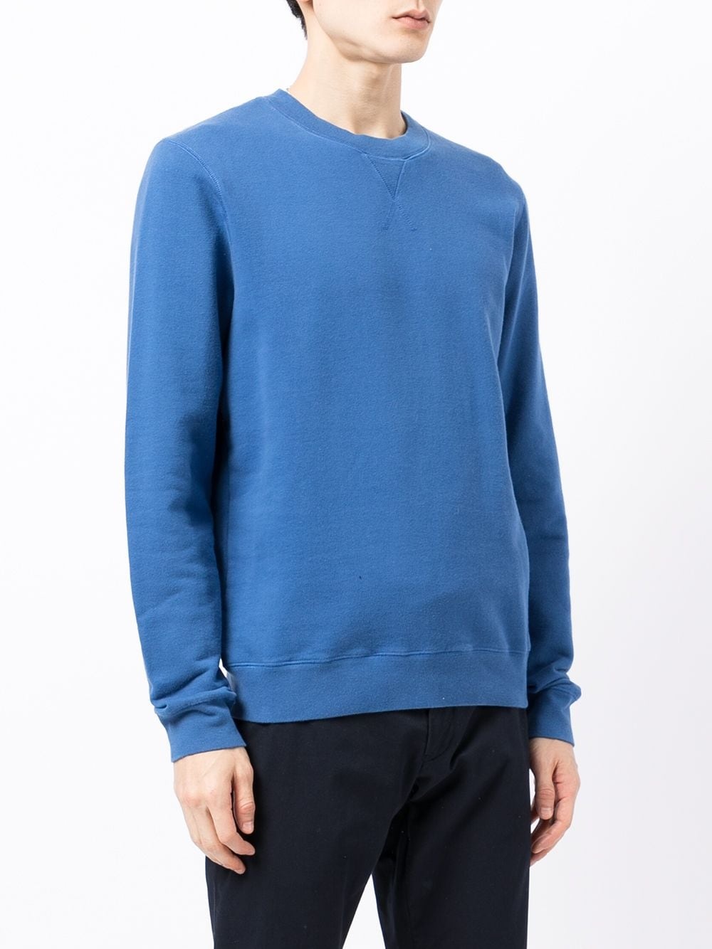 ribbed-trim cotton sweatshirt - 3