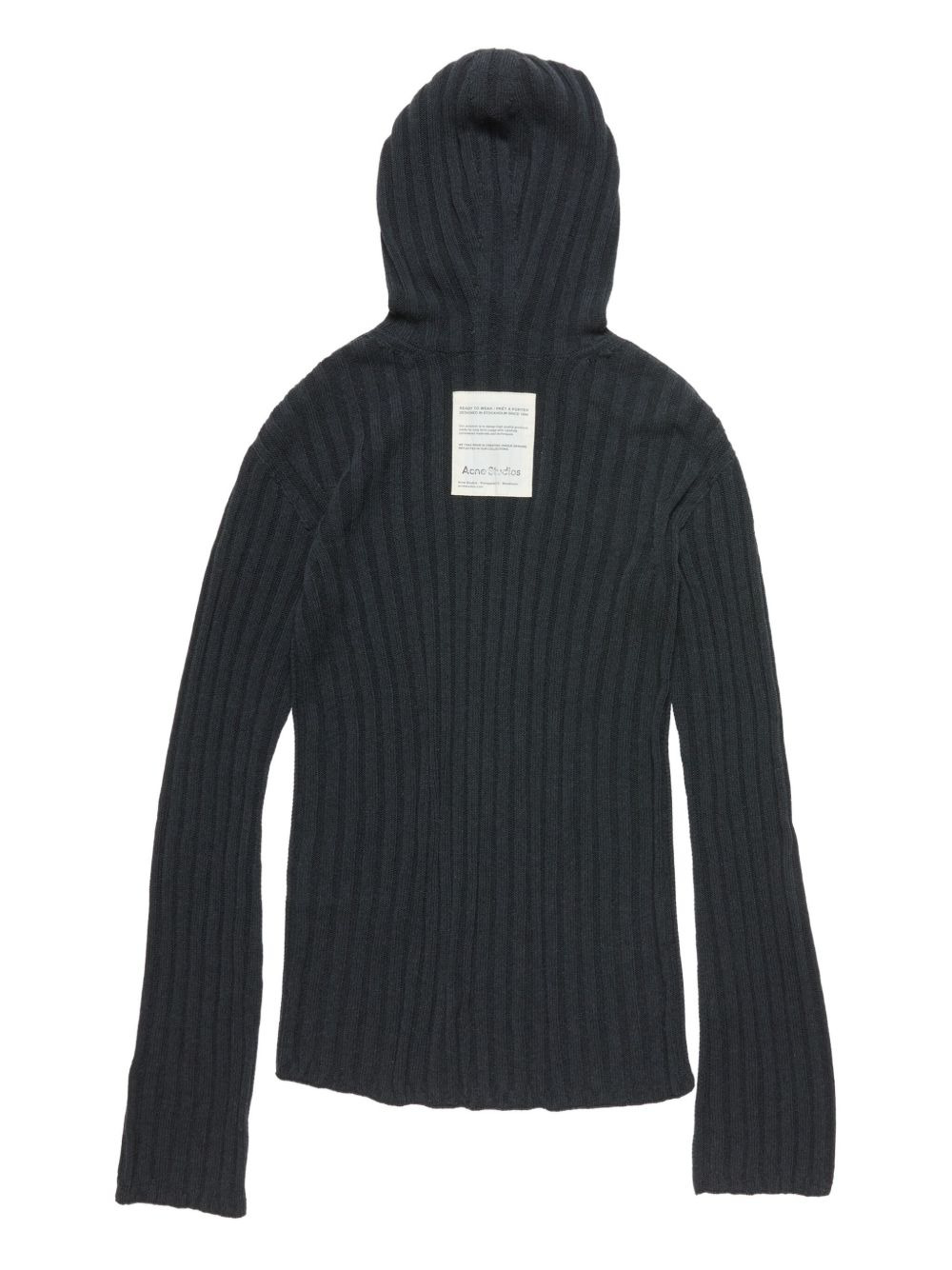 ribbed zip-up hooded cardigan - 5