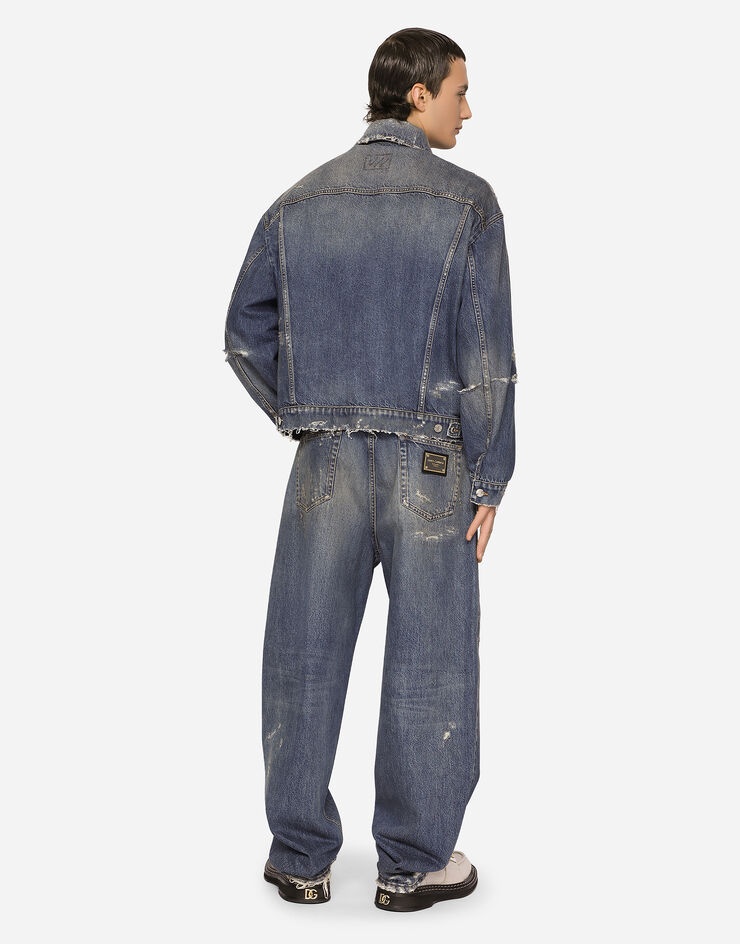 Mid blue wash denim jacket - 3