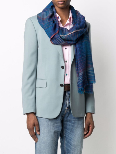 Paul Smith plaid-check pattern scarf outlook