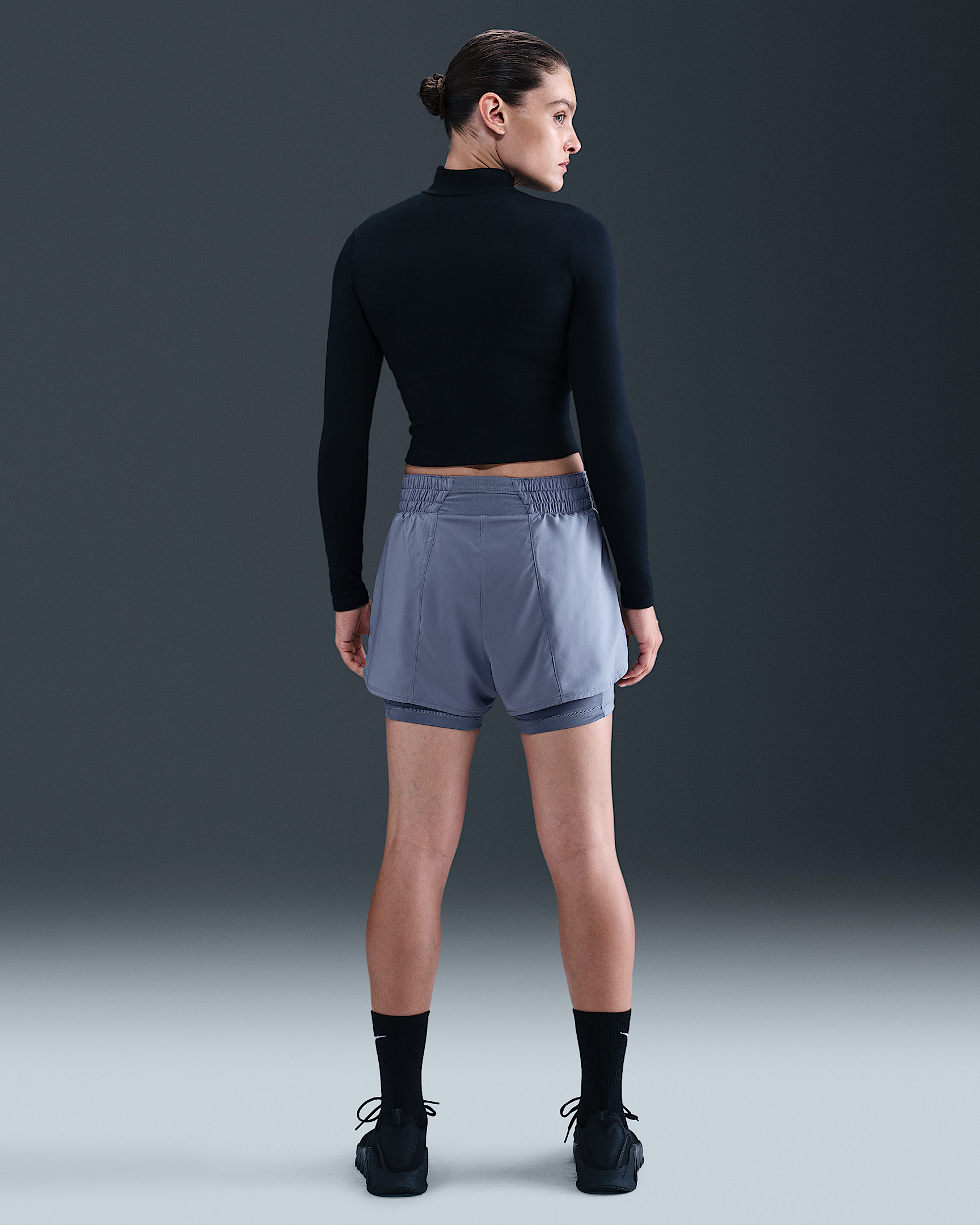Nike One Women's Dri-FIT High-Waisted 3" 2-in-1 Shorts - 4