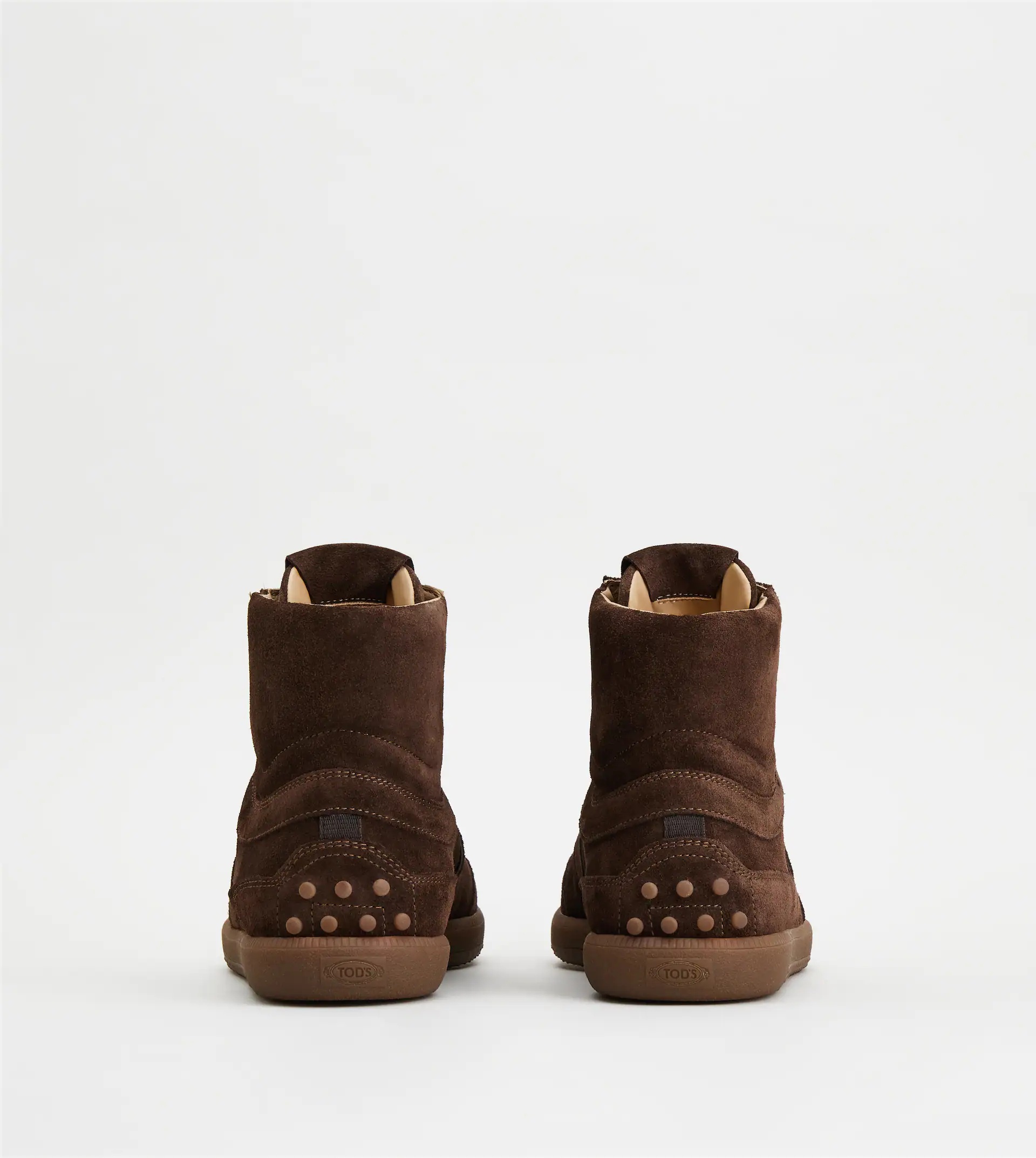 TOD'S TABS SNEAKERS HIGH-TOP IN SUEDE - BROWN - 3