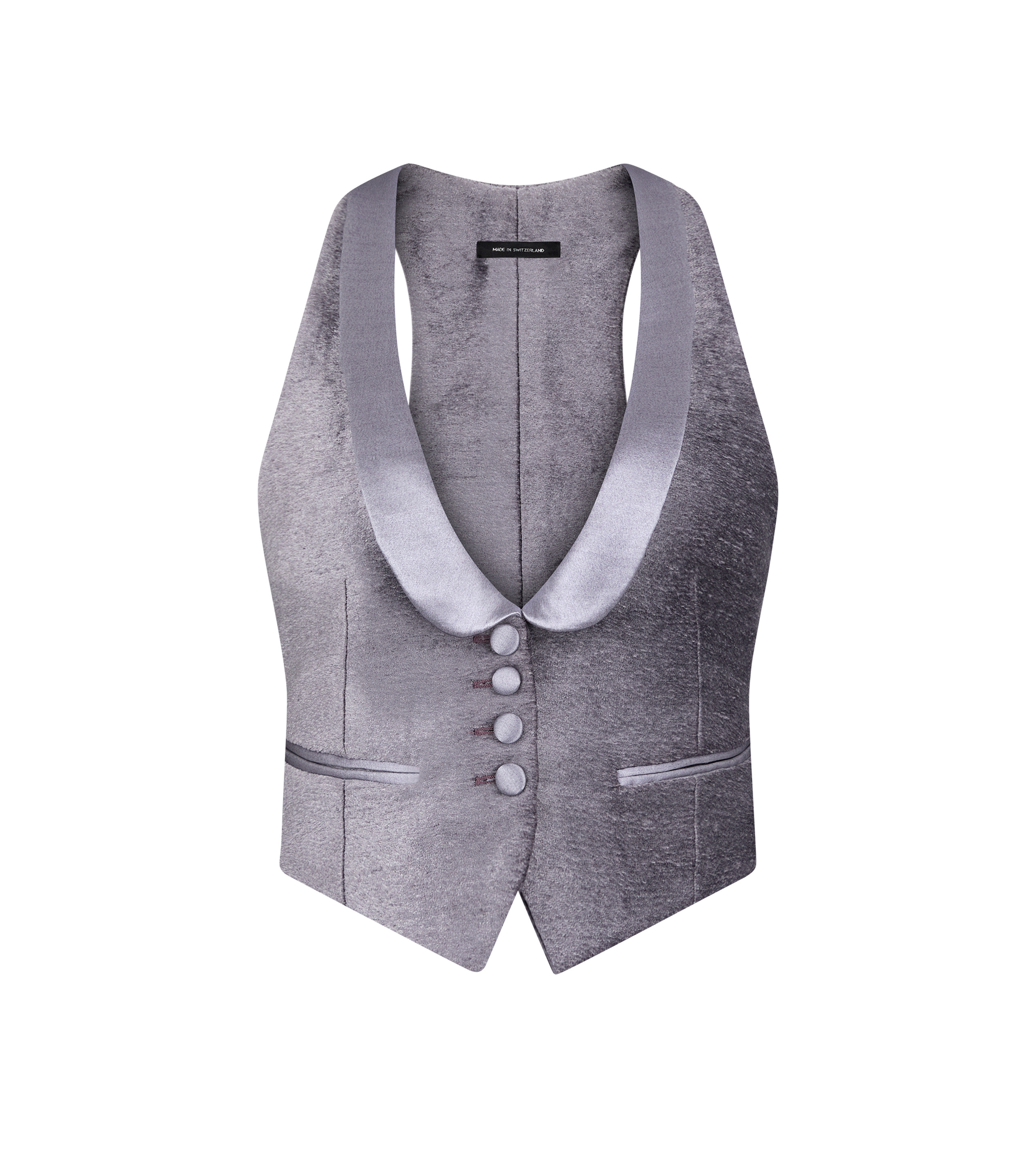 VELOUR SHAWL LAPEL TUXEDO WAISTCOAT - 1