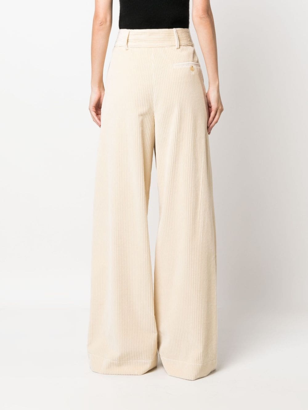 corduroy wide-leg trousers - 4