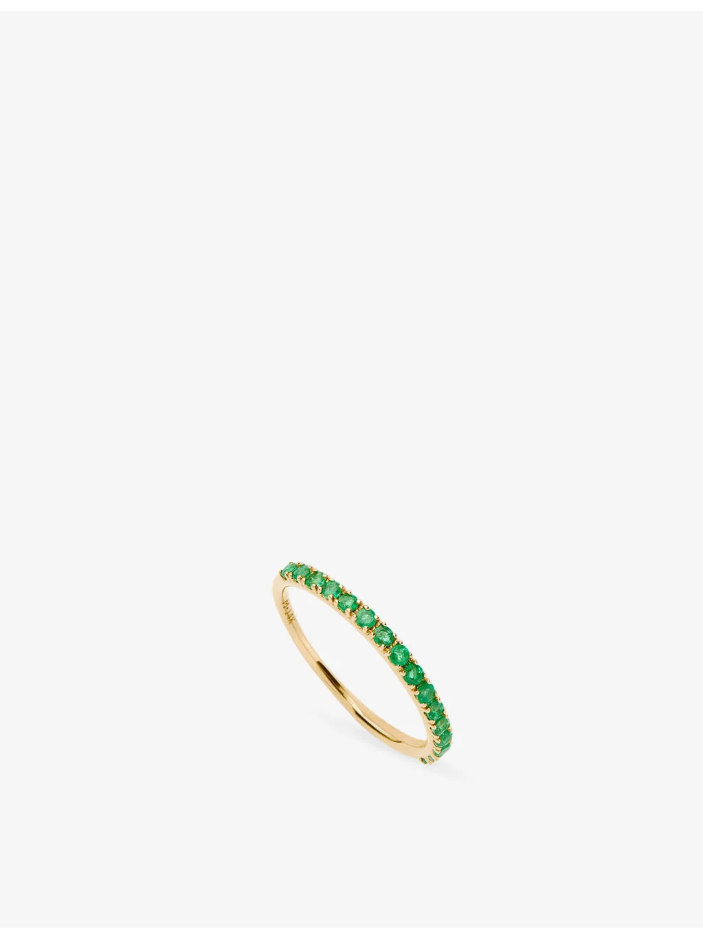 Eternity 9ct Solid Yellow-Gold and Half Emerald Ring - 1