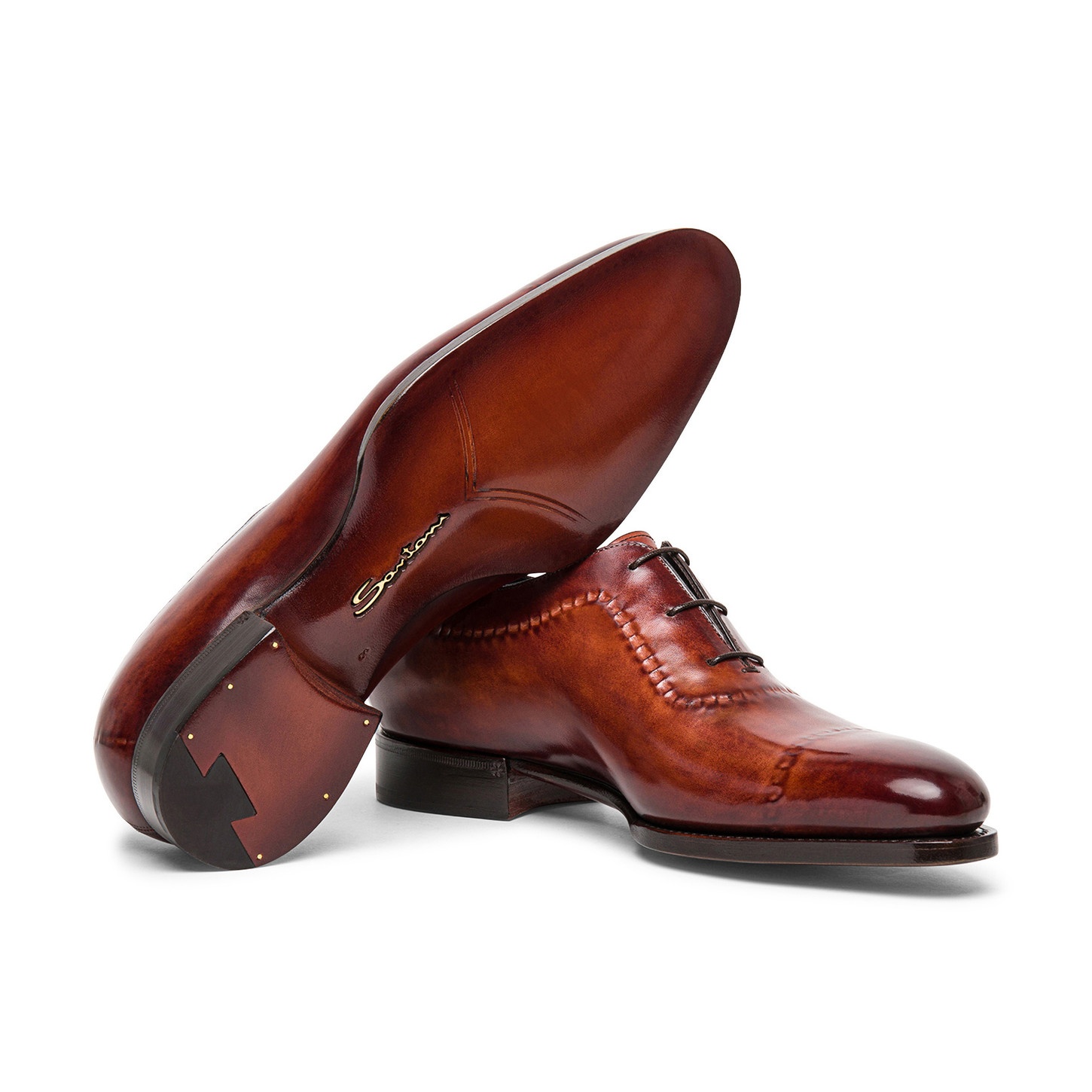 Men’s polished brown leather Limited Edition Oxford shoe - 3