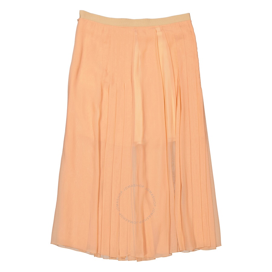 Chloe Ladies Dusty Coral Pleated Midi Skirt - 5