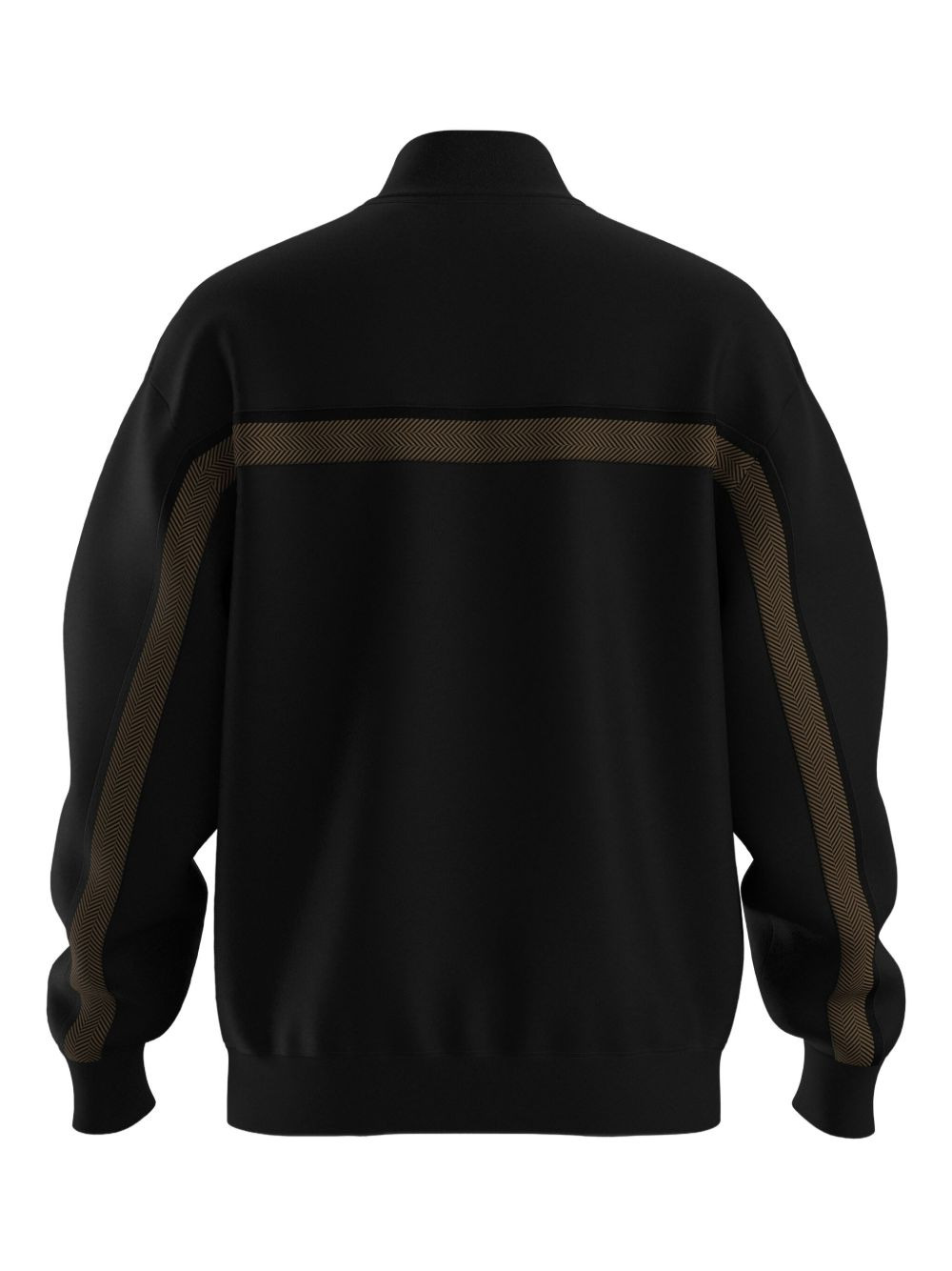 chevron-panel zip-up sweatshirt - 2
