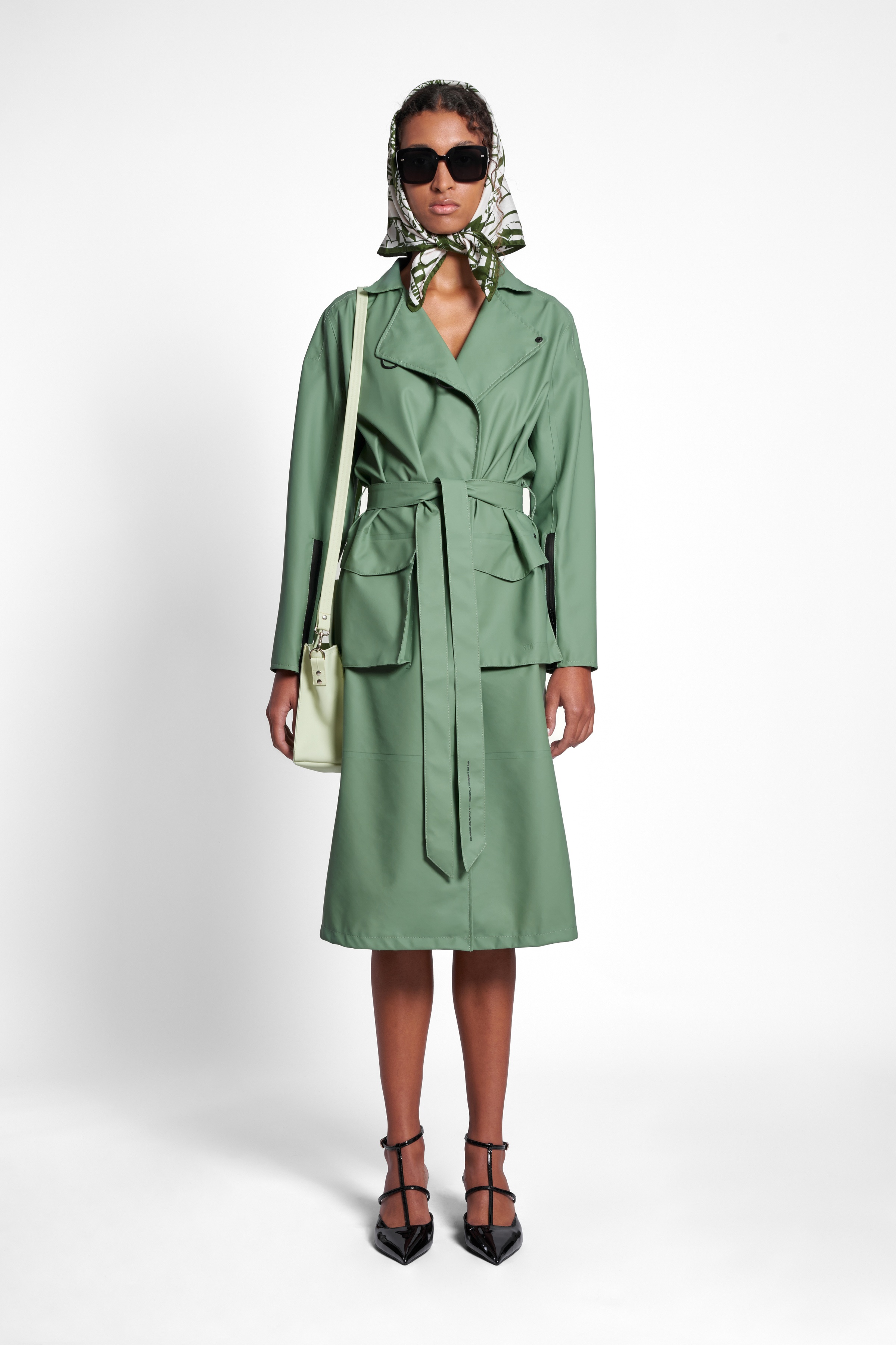 Kista Trench Coat Loden Green - 4