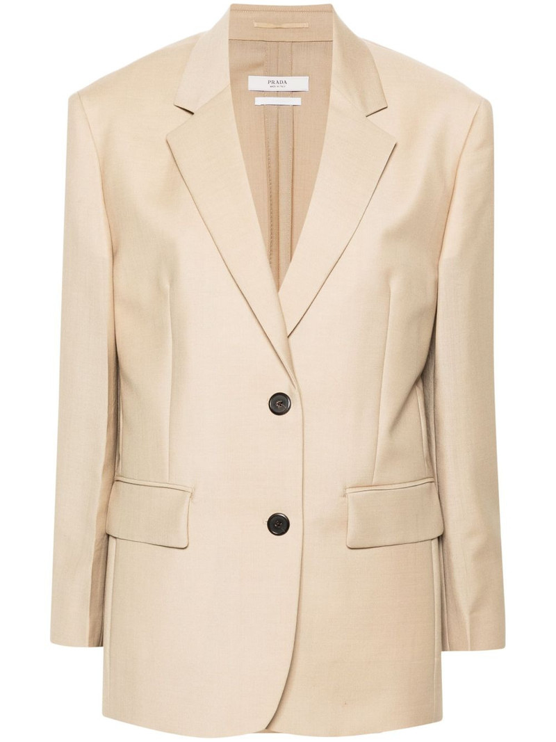 logo-triangle single-breasted blazer 1