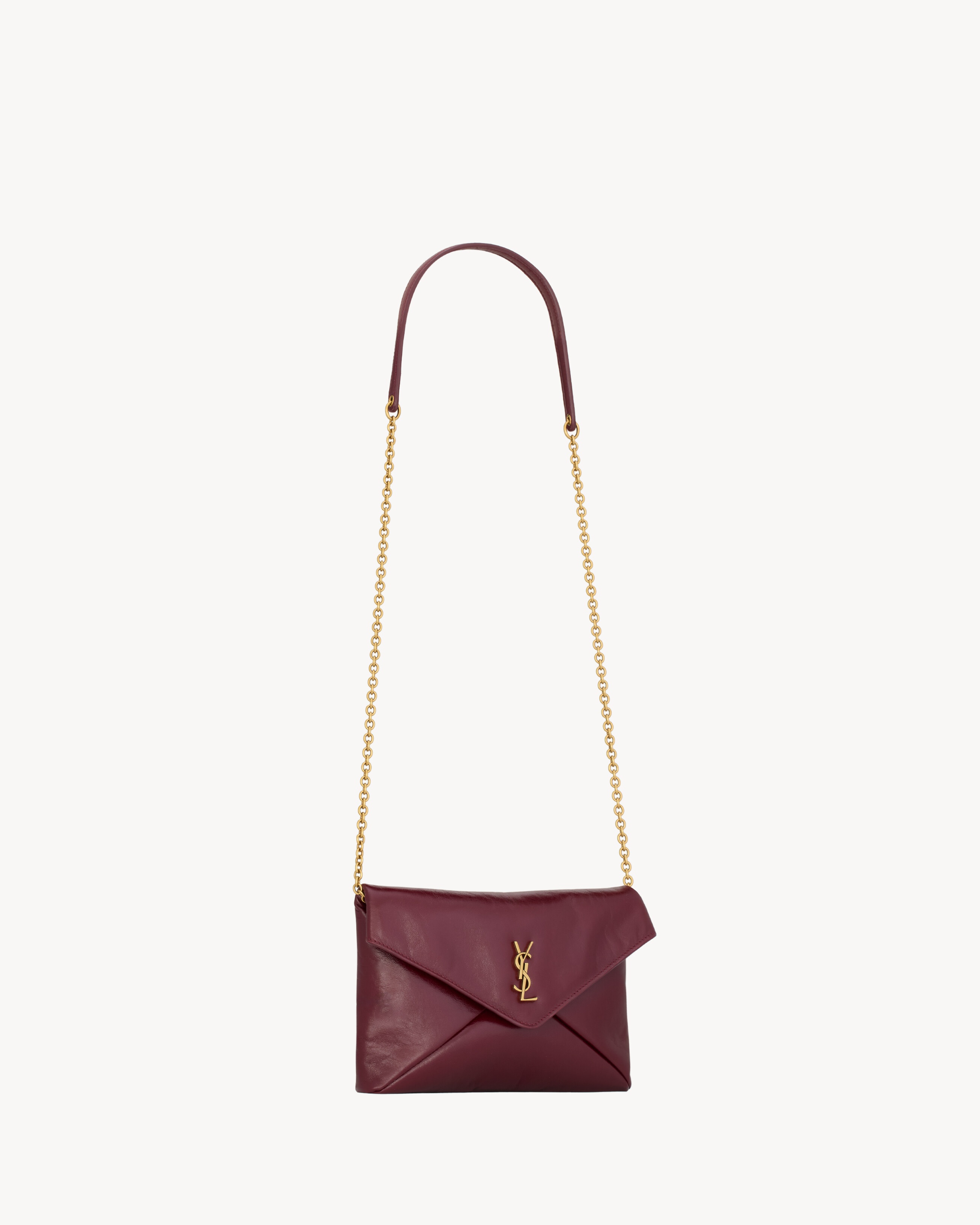 CASSANDRE CHAIN POUCH IN SHINY LEATHER - 5