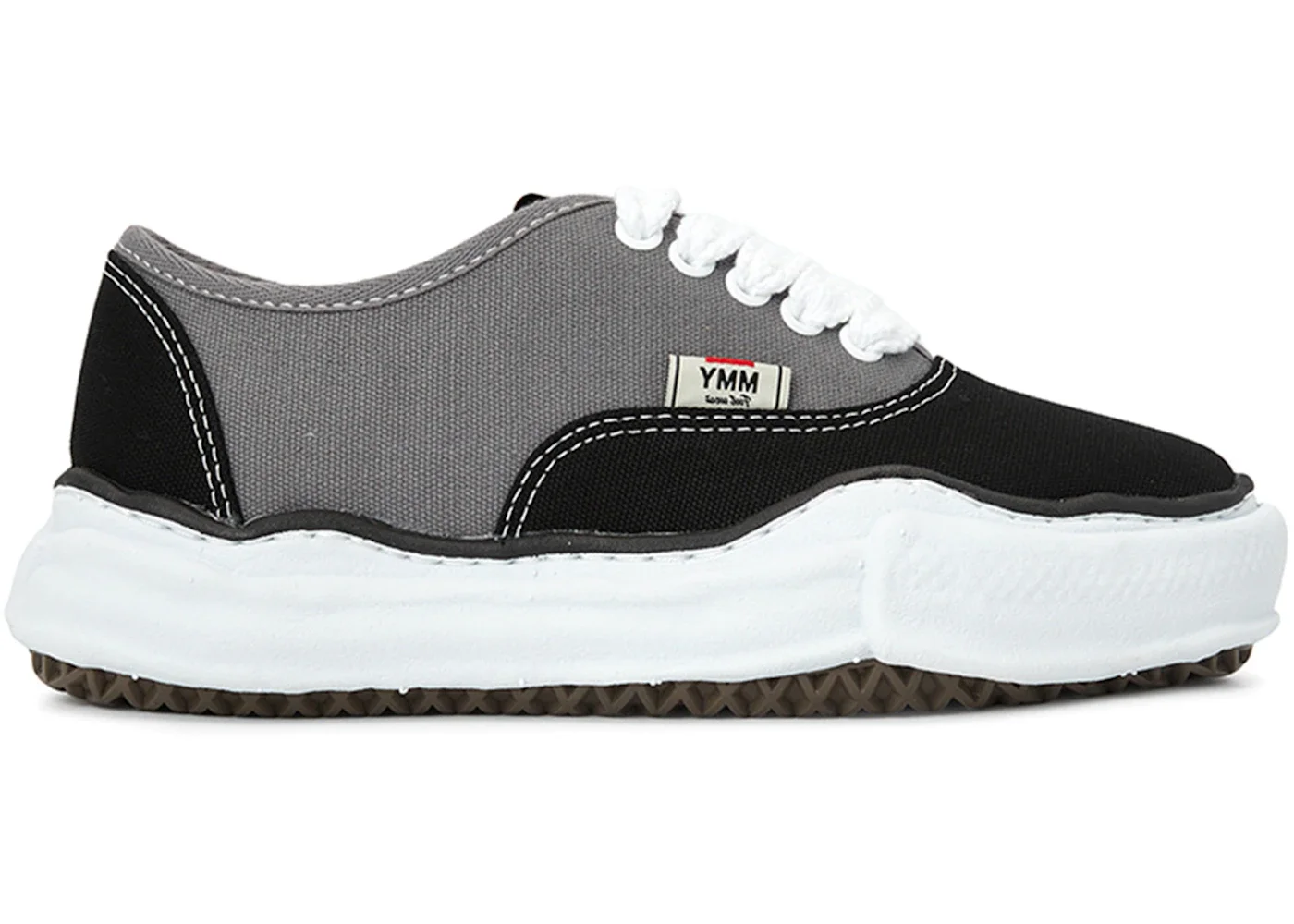 Maison Mihara Yasuhiro Baker OG Sole Bicolor Canvas Low Black Grey - 1