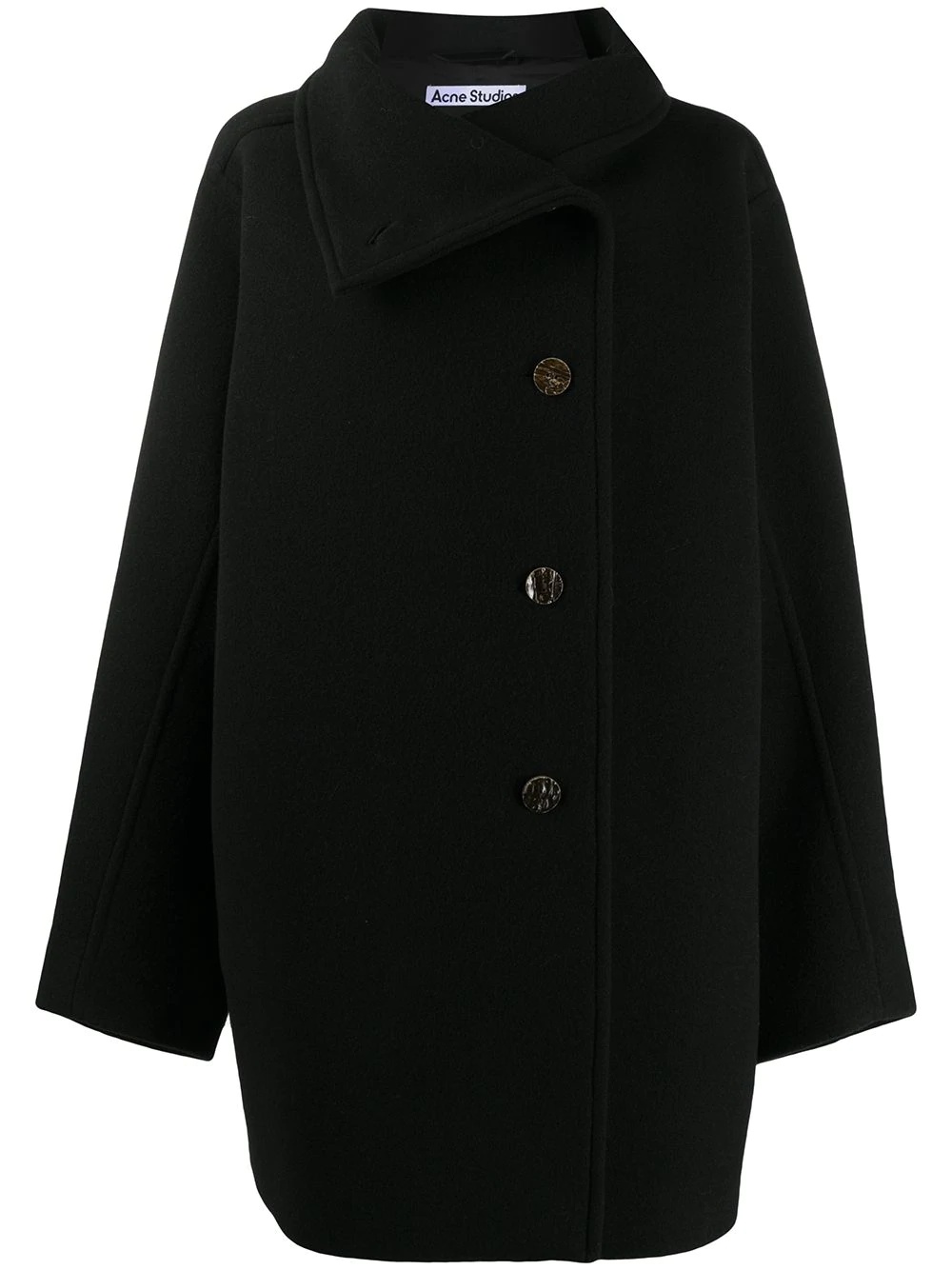 oversized single-breasted coat - 1