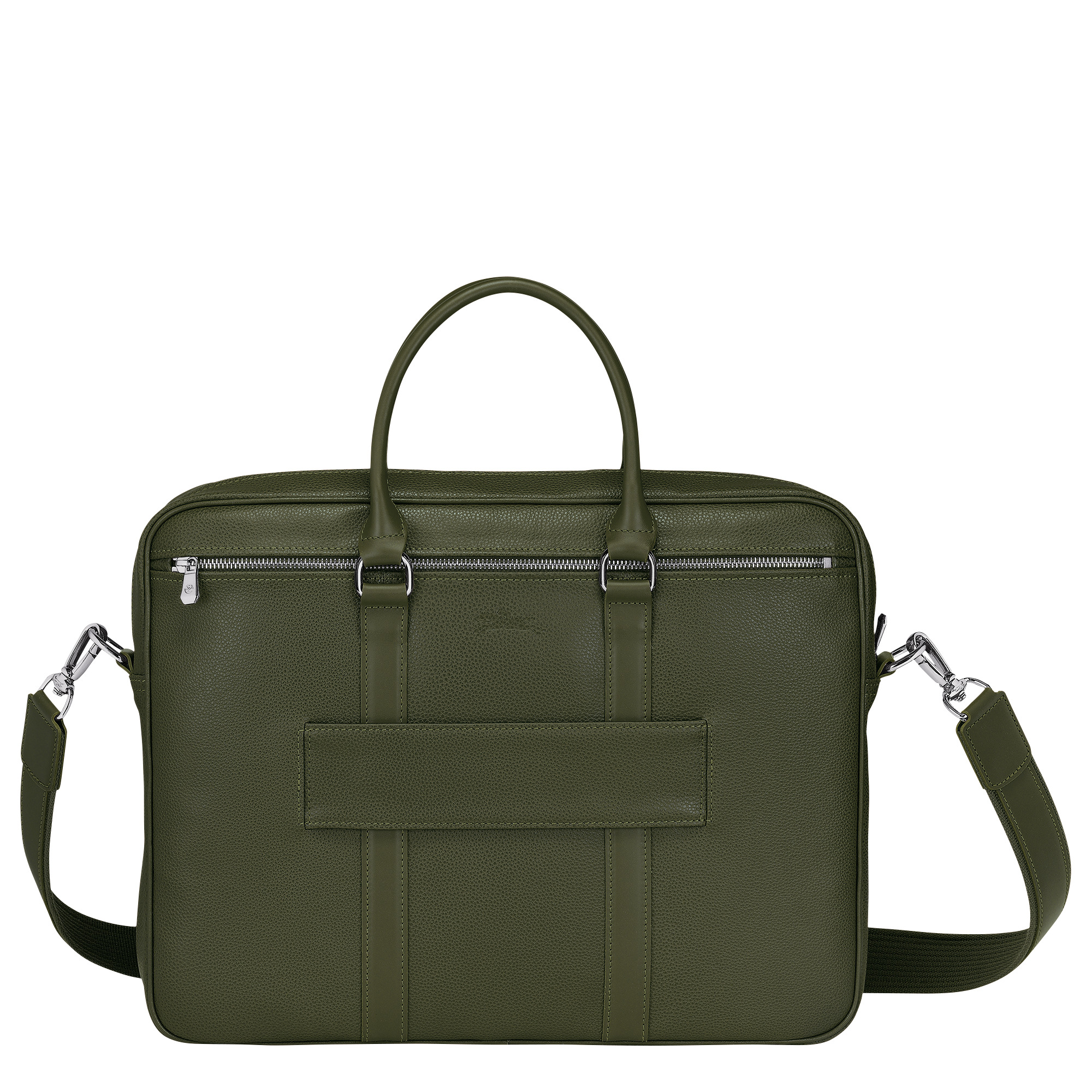 Le Foulonné S Briefcase Khaki - Leather - 3