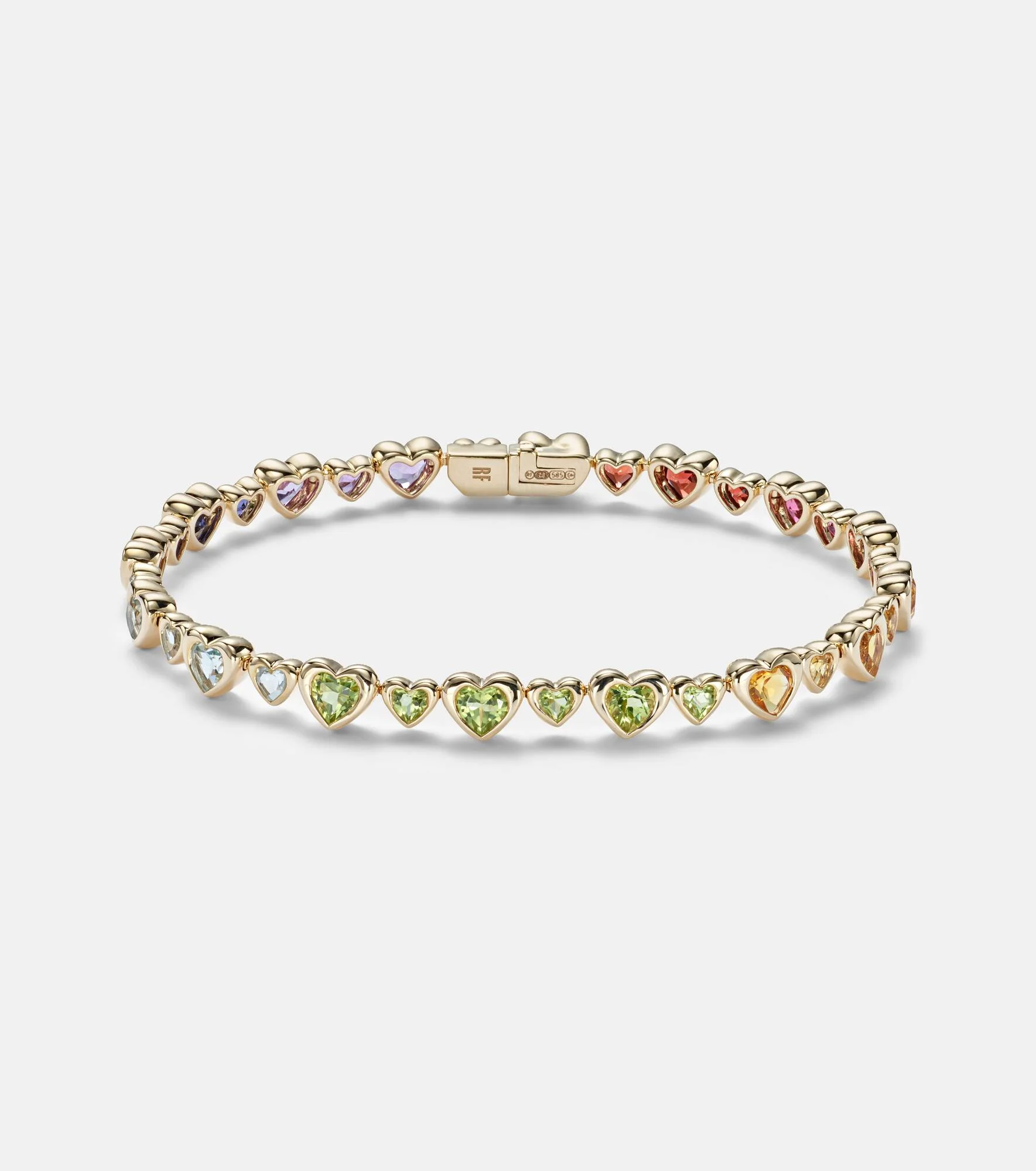 Heart 2 Heart 14kt gold bracelet with gemstones - 1