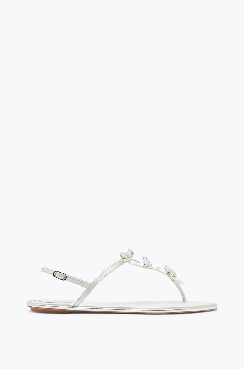 Caterina White Thong Sandal 10 1