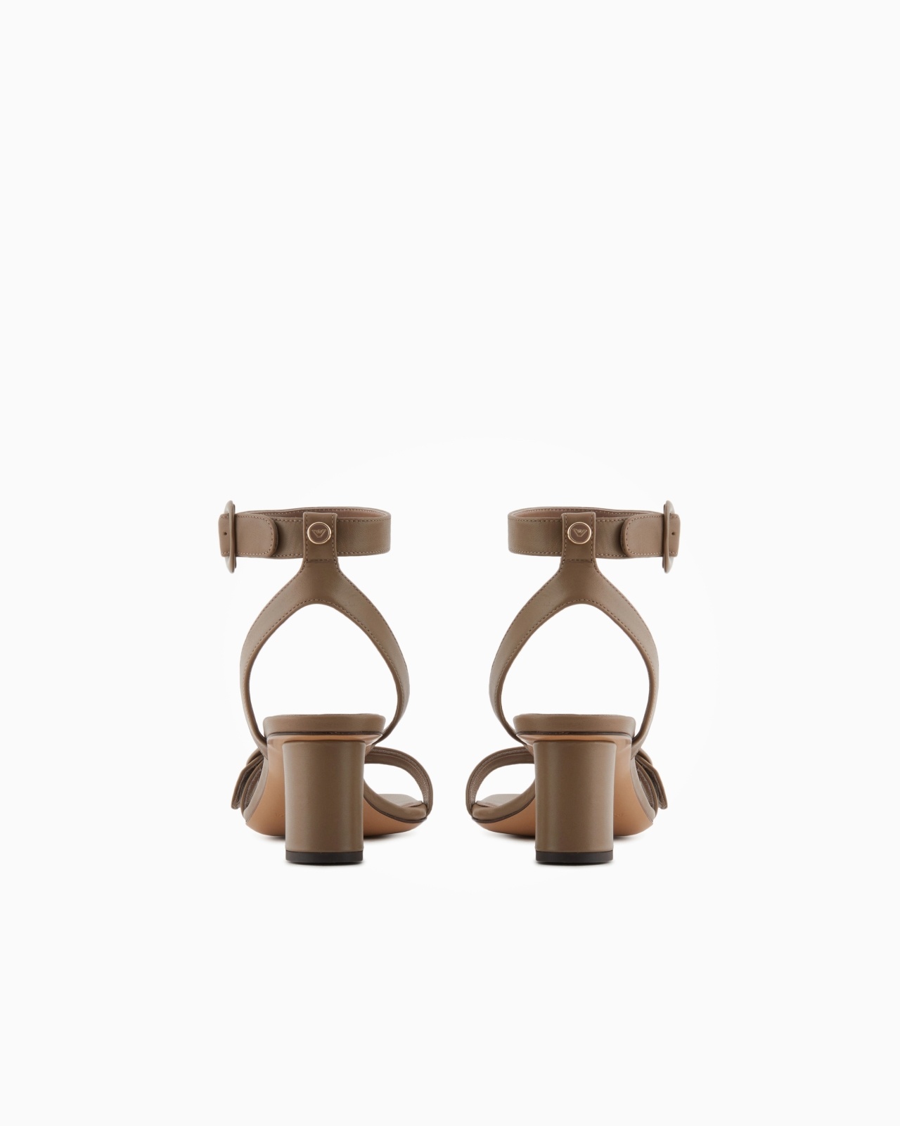 HEELED SANDALS WITH LEATHER DOUBLE STRAP - 4