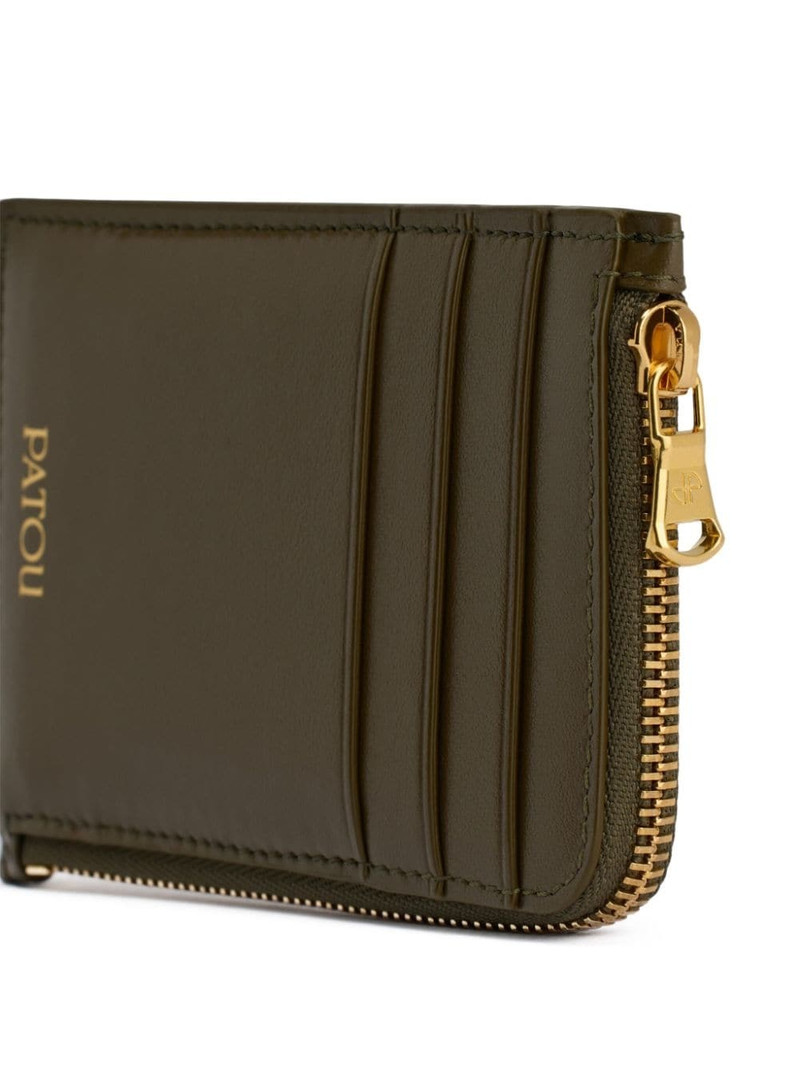 PATOU logo-stamp leather cardholder outlook