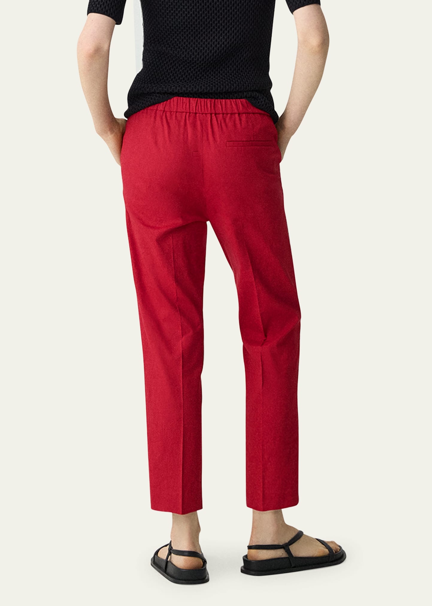 Treeca Good Linen Cropped Pull-On Ankle Pants - 3