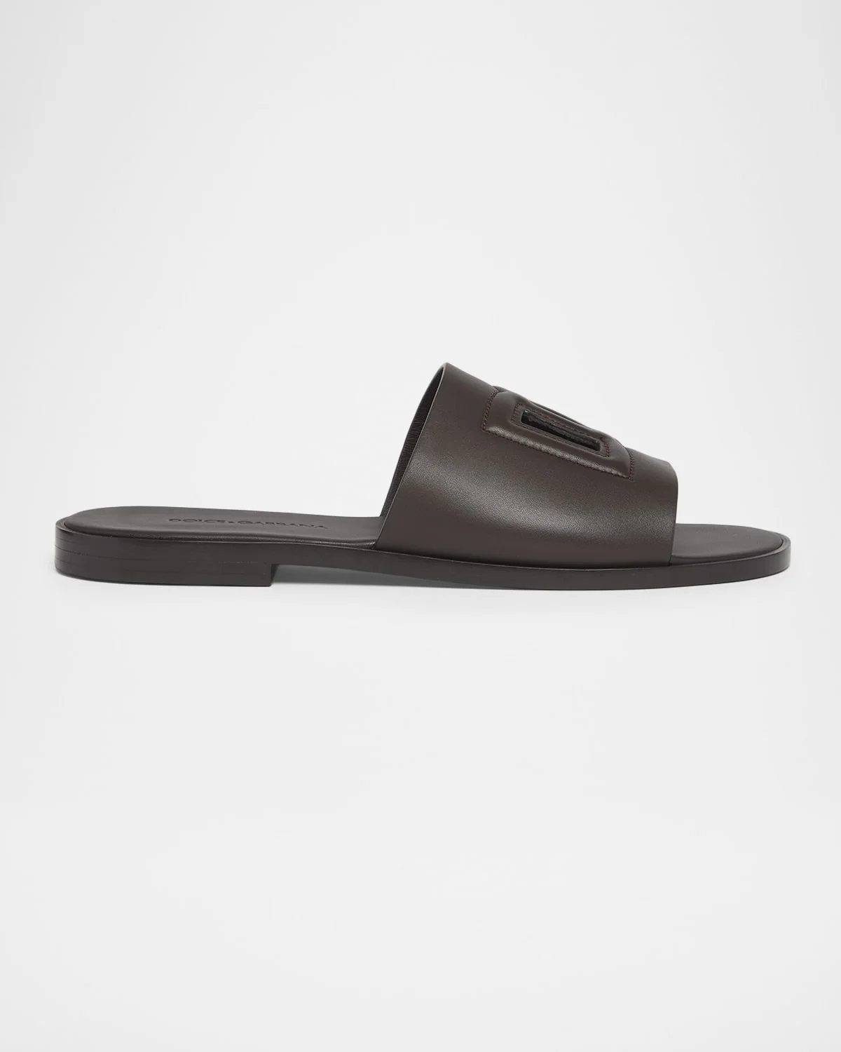 Men's Calfskin DG Logo Slide Sandals - 1
