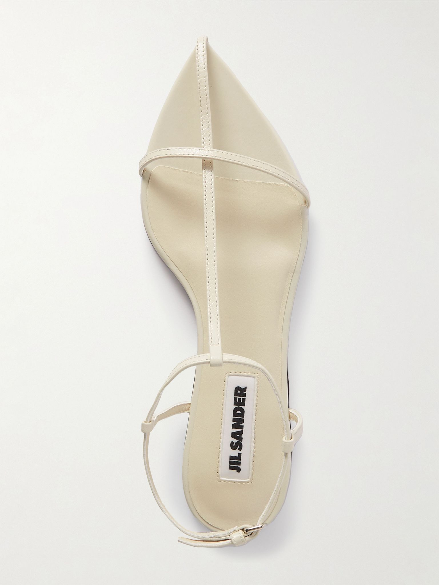Leather sandals Cream - 5