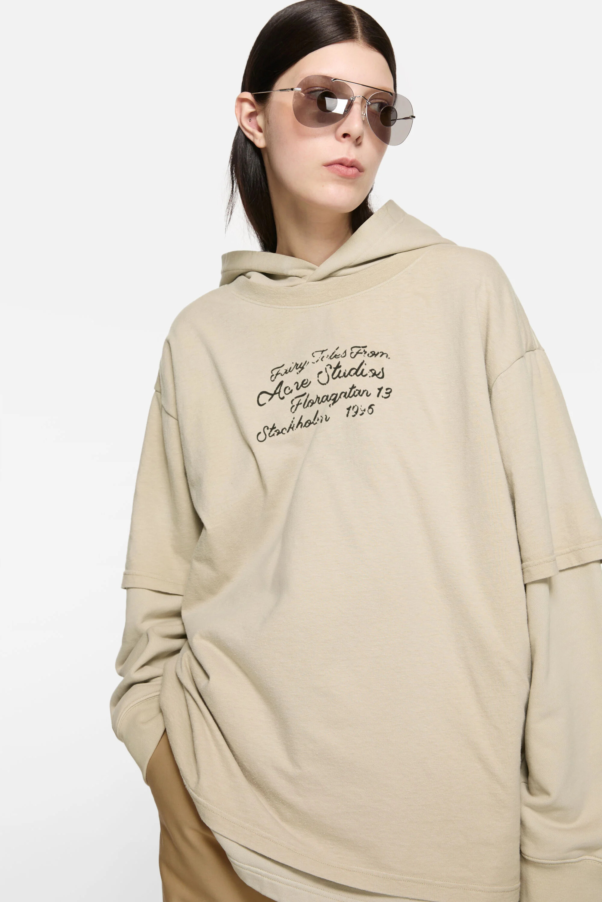 Layered sweatshirt - Faded beige - 4