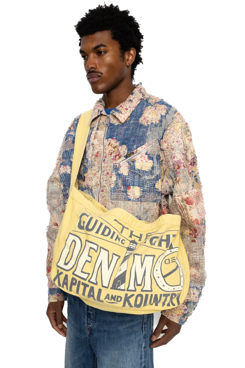 Kapital Canvas NEWSPAPER Bag (GUIDING LIGHT) - Light Yellow outlook