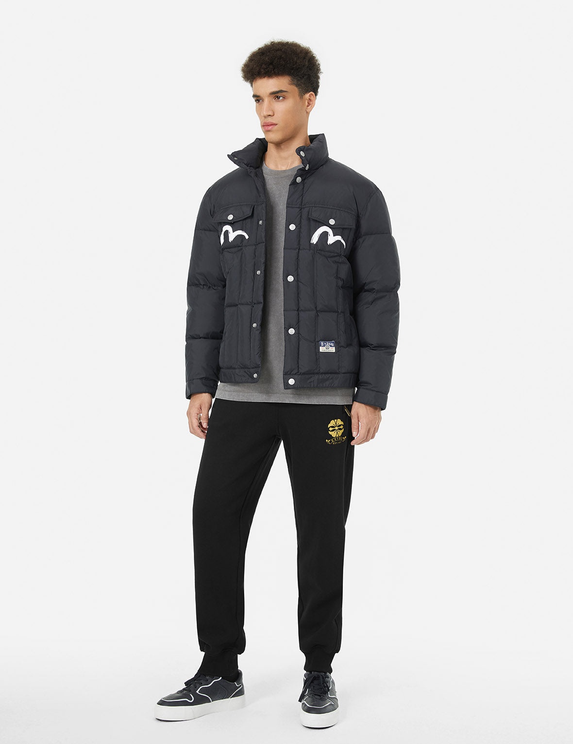 Kamon and Evisu Foil Print Straight Fit Sweatpants - 3