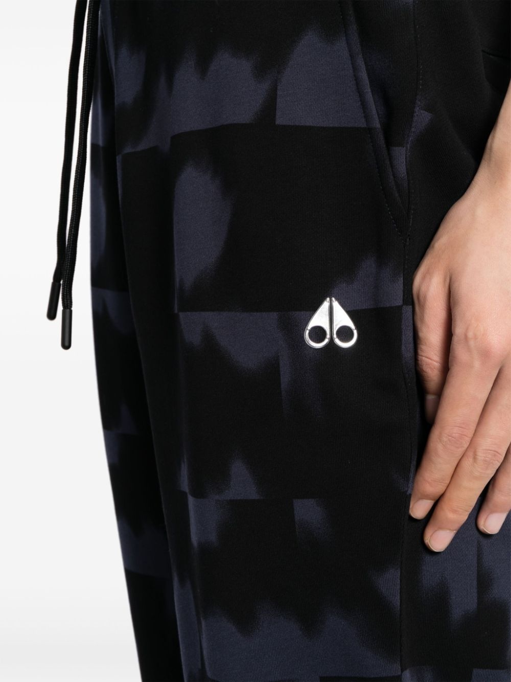 appliqué-logo cotton track pants - 5