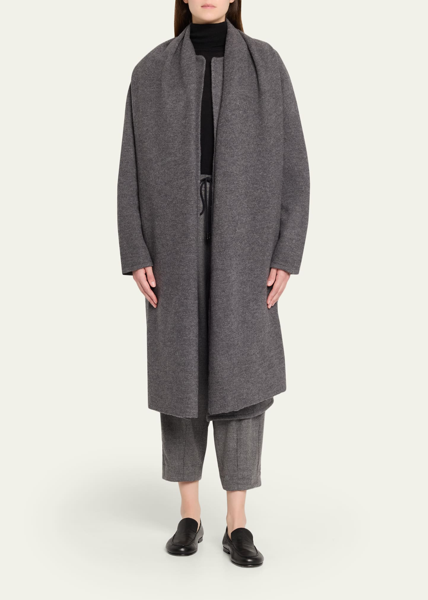Wool Cloak Sweater Coat - 2