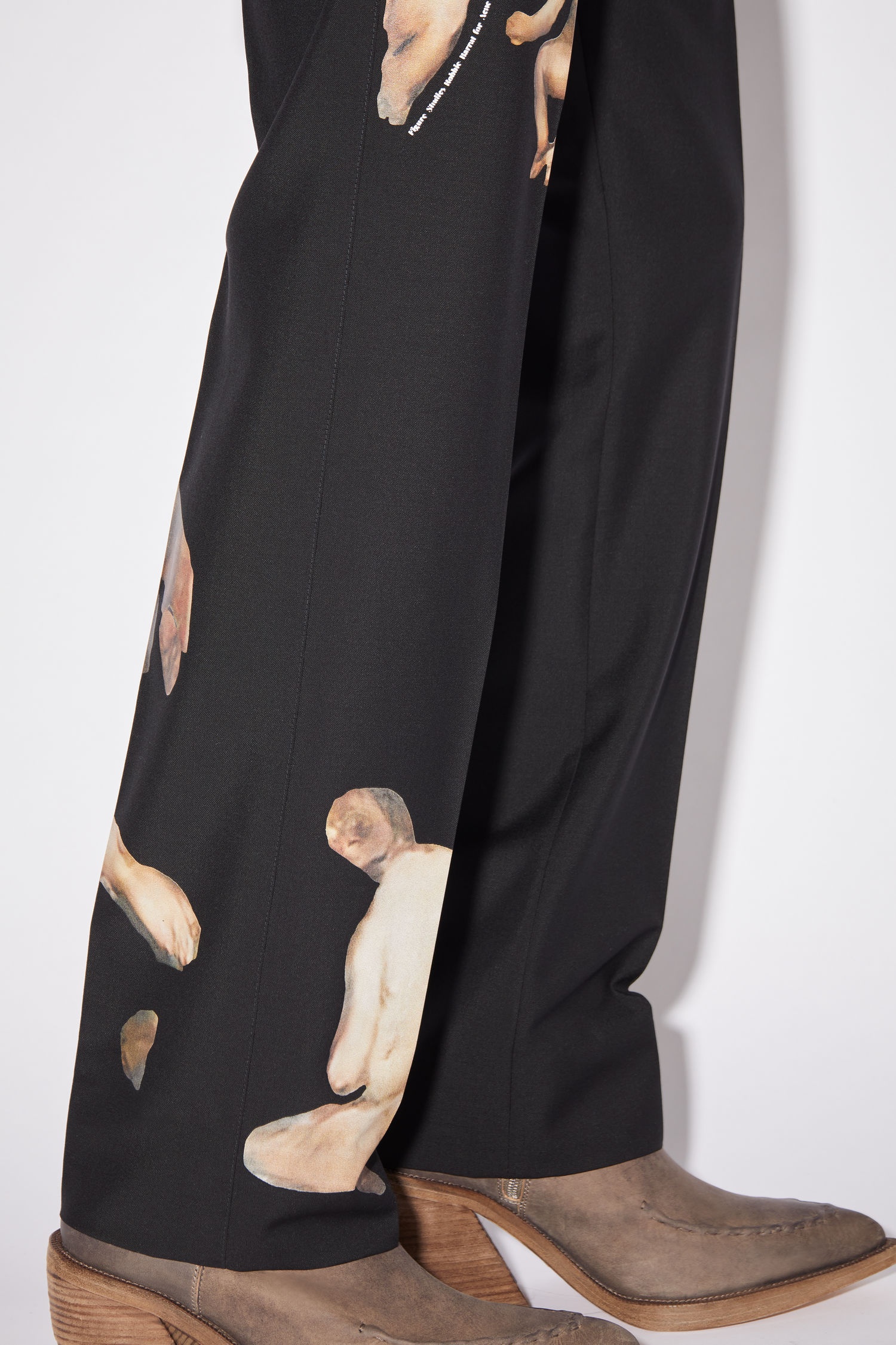 Printed Suit trousers - Black - 7