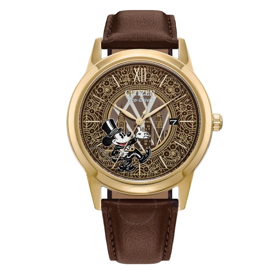 Citizen - Citizen Disney100 Mickey Mouse Fanfare Box Set Brown Dial Men's Watch AW1783-43W - 1