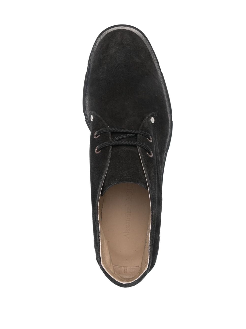 lace-up suede boots - 4